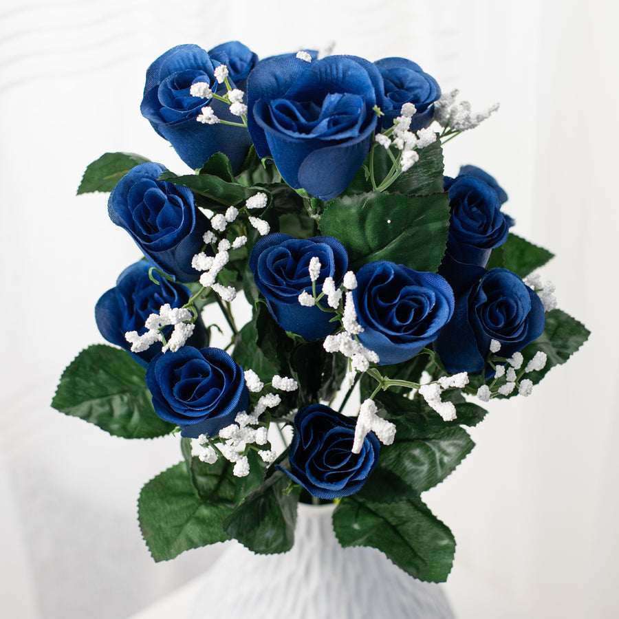 16" Colorfast Lillian Rose Bud Bush: Royal Blue (14) Item Number: 30308RYBL