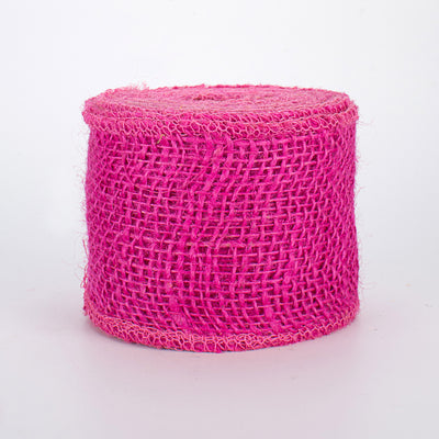 2.5" Colorfast Loose Weave Burlap: Dark Pink (10 Yards) Item Number: RK911440