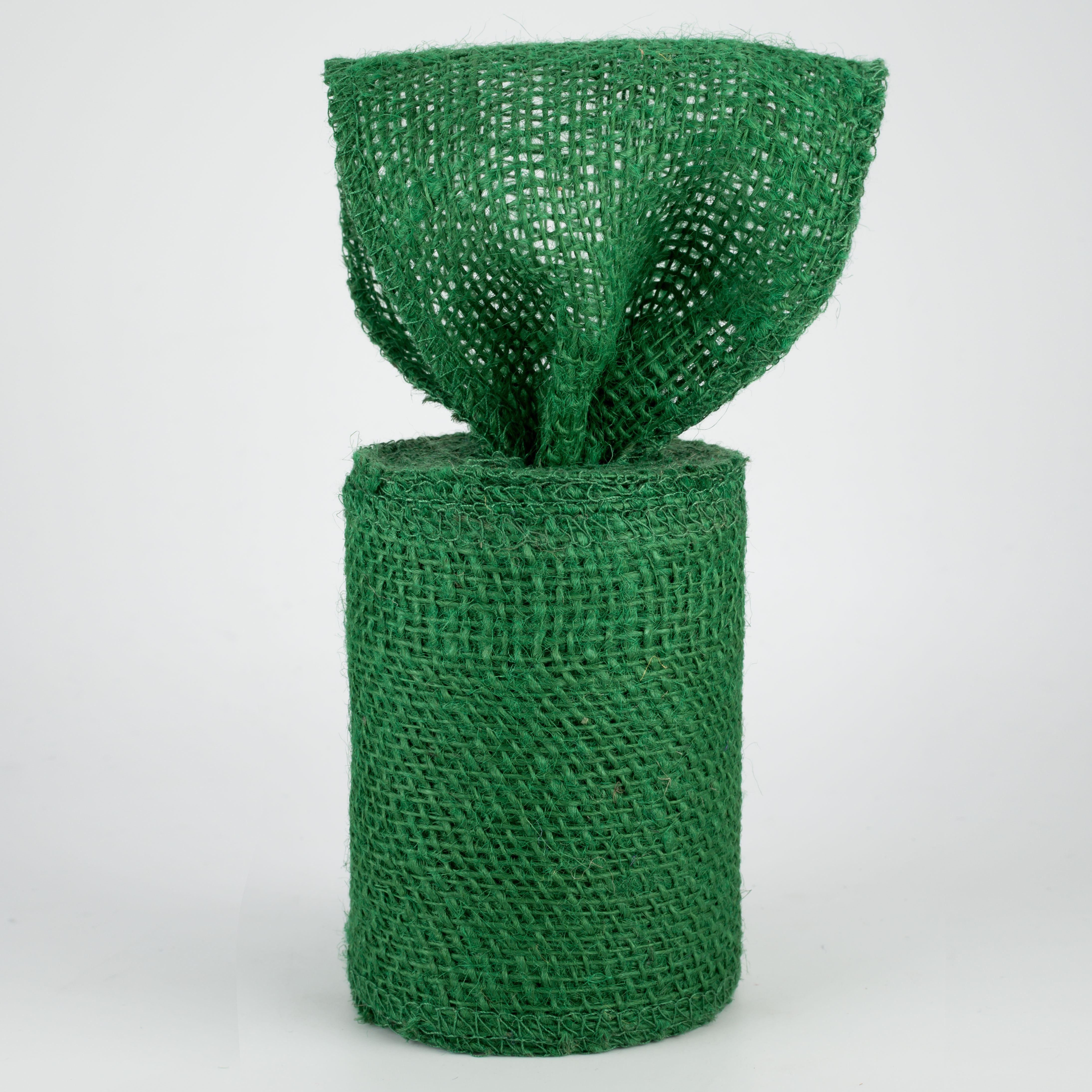 4" Colorfast Loose Weave Burlap: Emerald Green (10 Yards) Lifestyle Photo