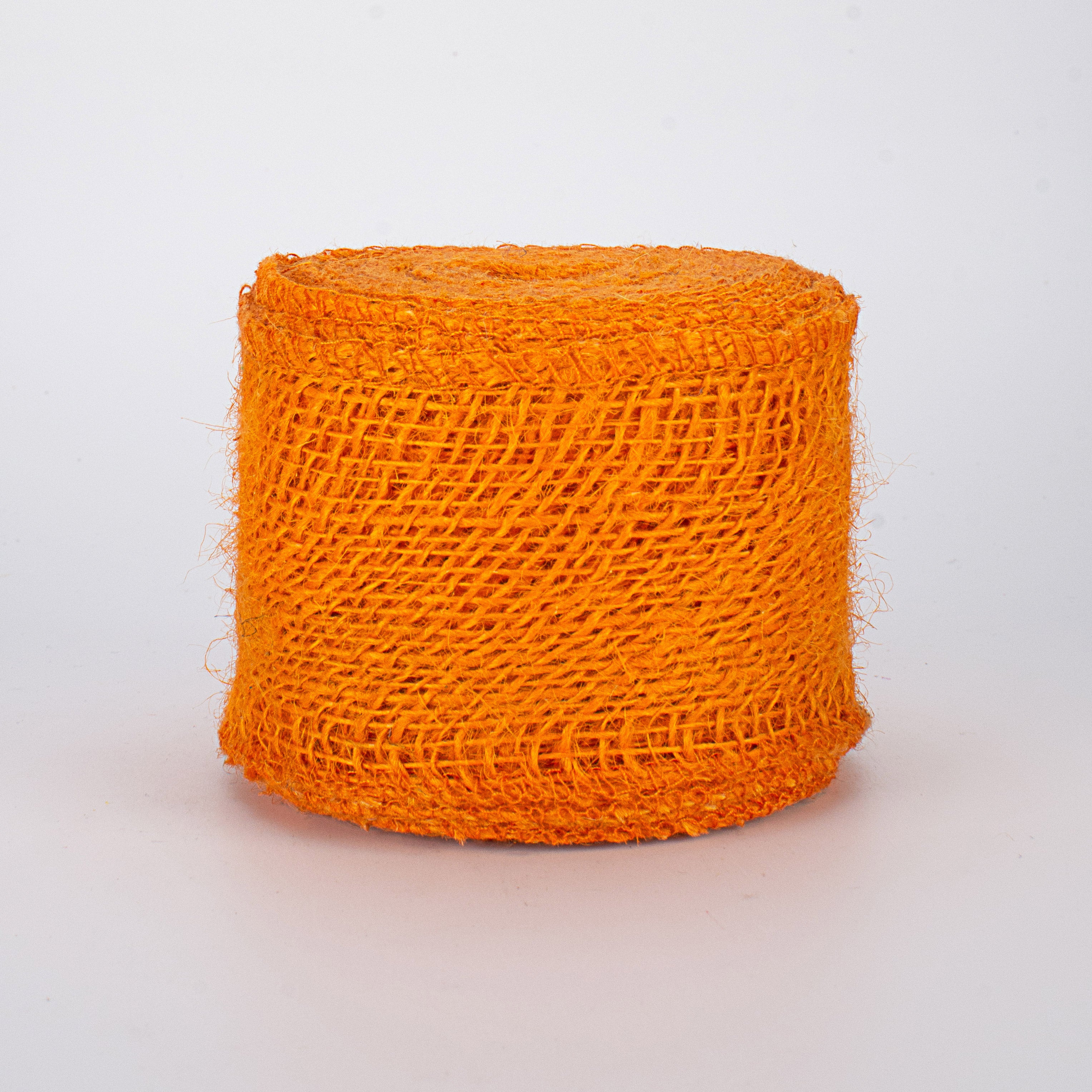 2.5" Colorfast Loose Weave Burlap: Orange (10 Yards) Item Number: RK911420