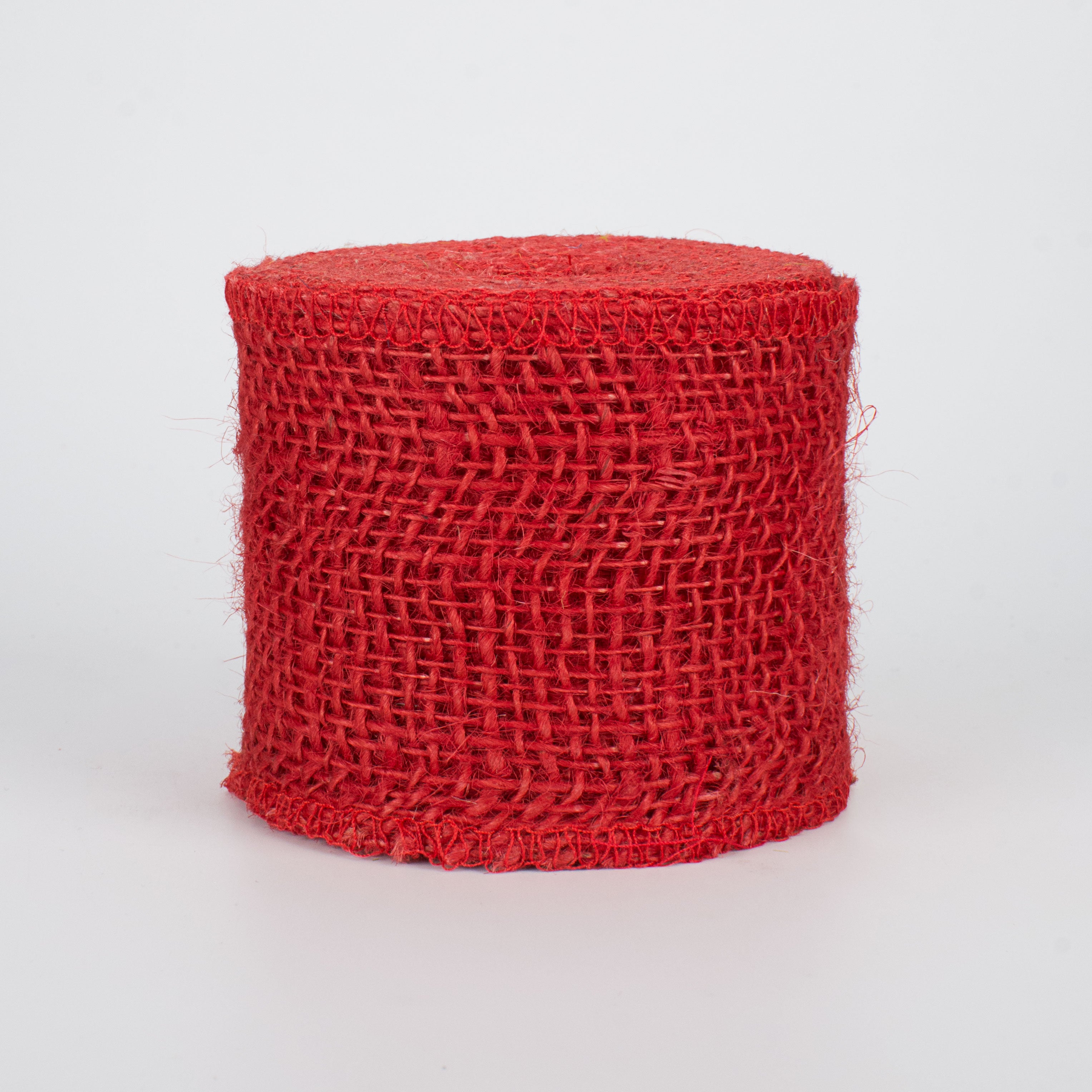 2.5" Colorfast Loose Weave Burlap: Red (10 Yards)