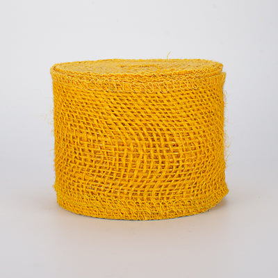 2.5" Colorfast Loose Weave Burlap: Sunflower Yellow (10 Yards) Item Number: RK911444