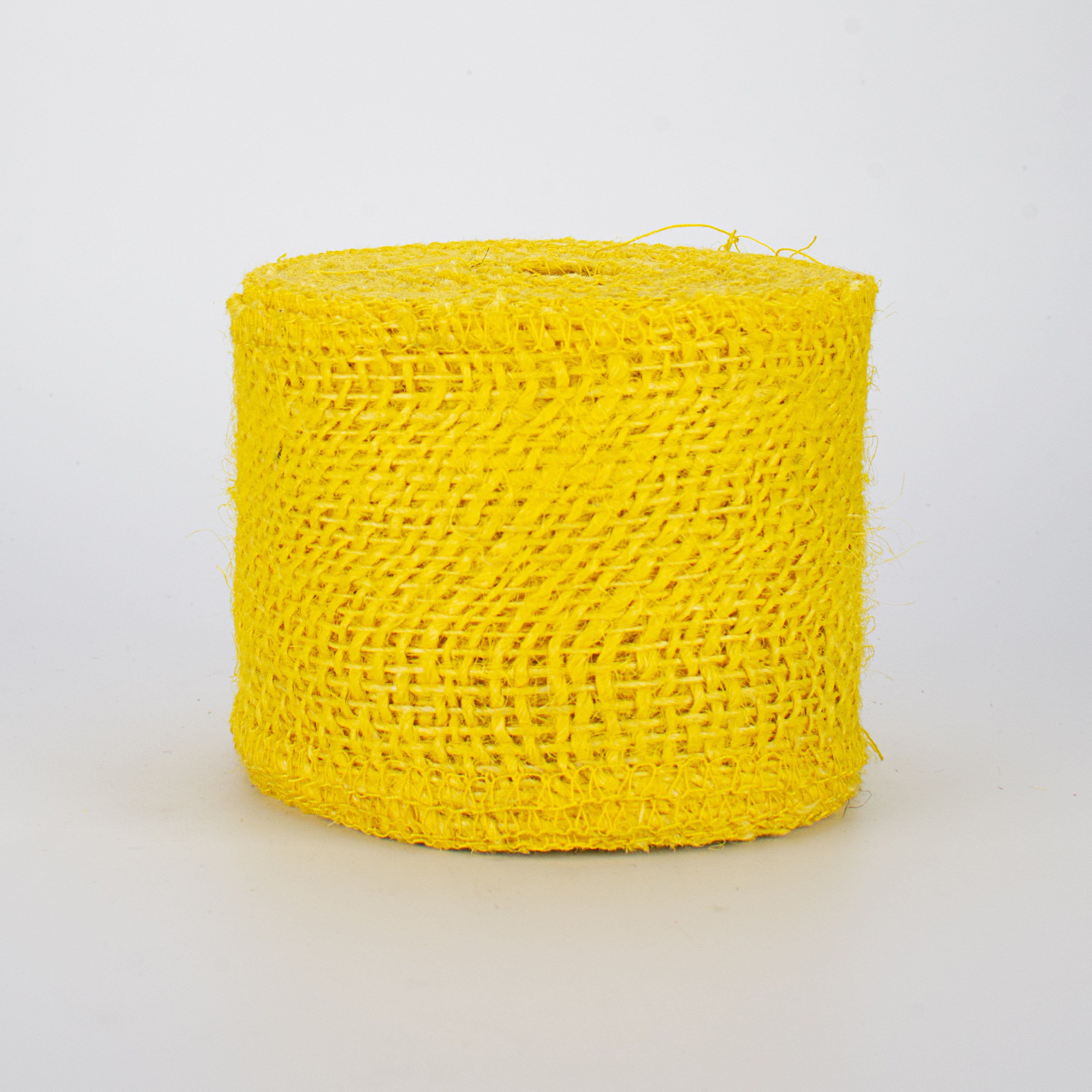 2.5" Colorfast Loose Weave Burlap: Yellow (10 Yards) Item Number: RK911429