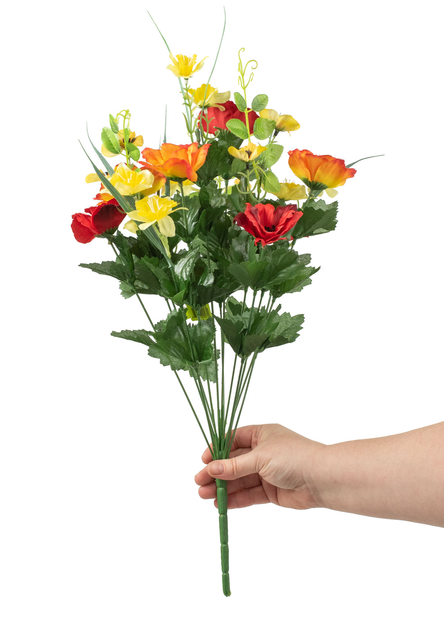 21" Colorfast Poppy Daffodil Bush detail photo 3