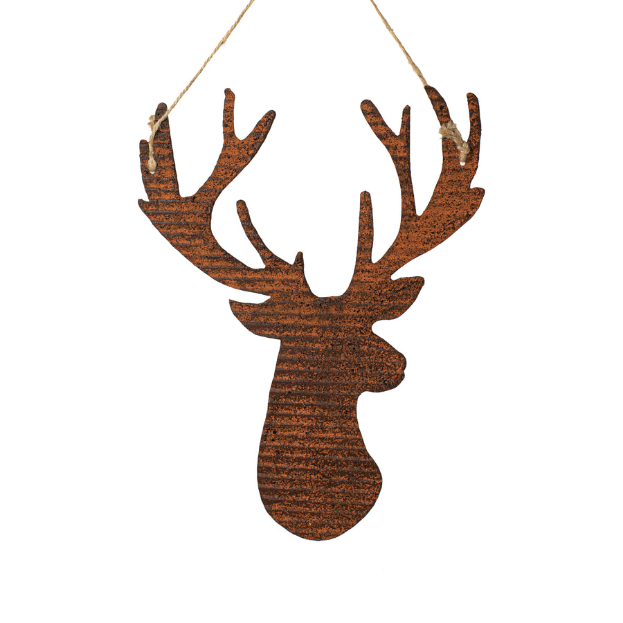 7.5" Corrugated Reindeer Ornament: Rust Item Number: MS1581