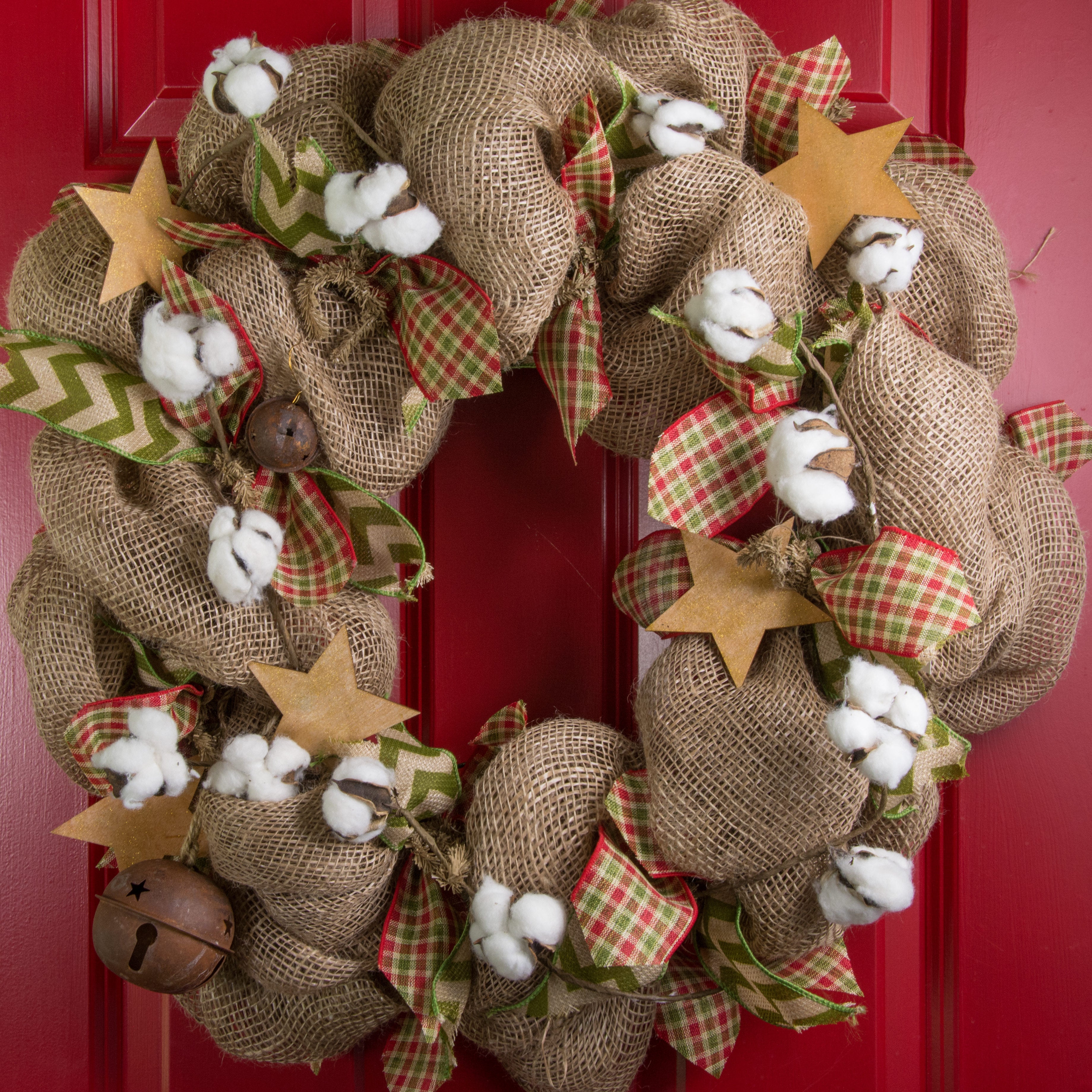 12" Cotton Ball Stem Bunch (7) Lifestyle Photo