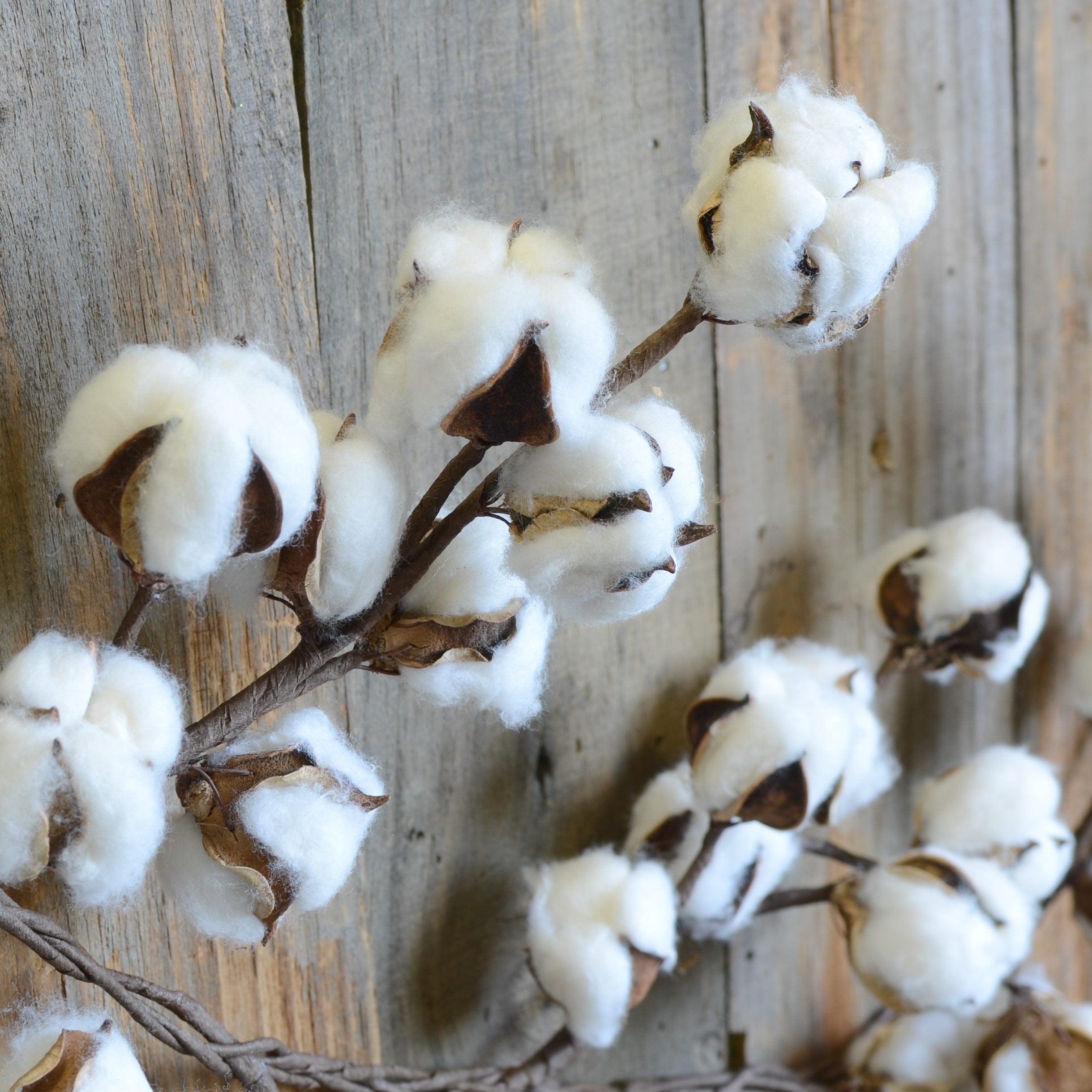 Cotton Boll Garland: 5' detail photo 3