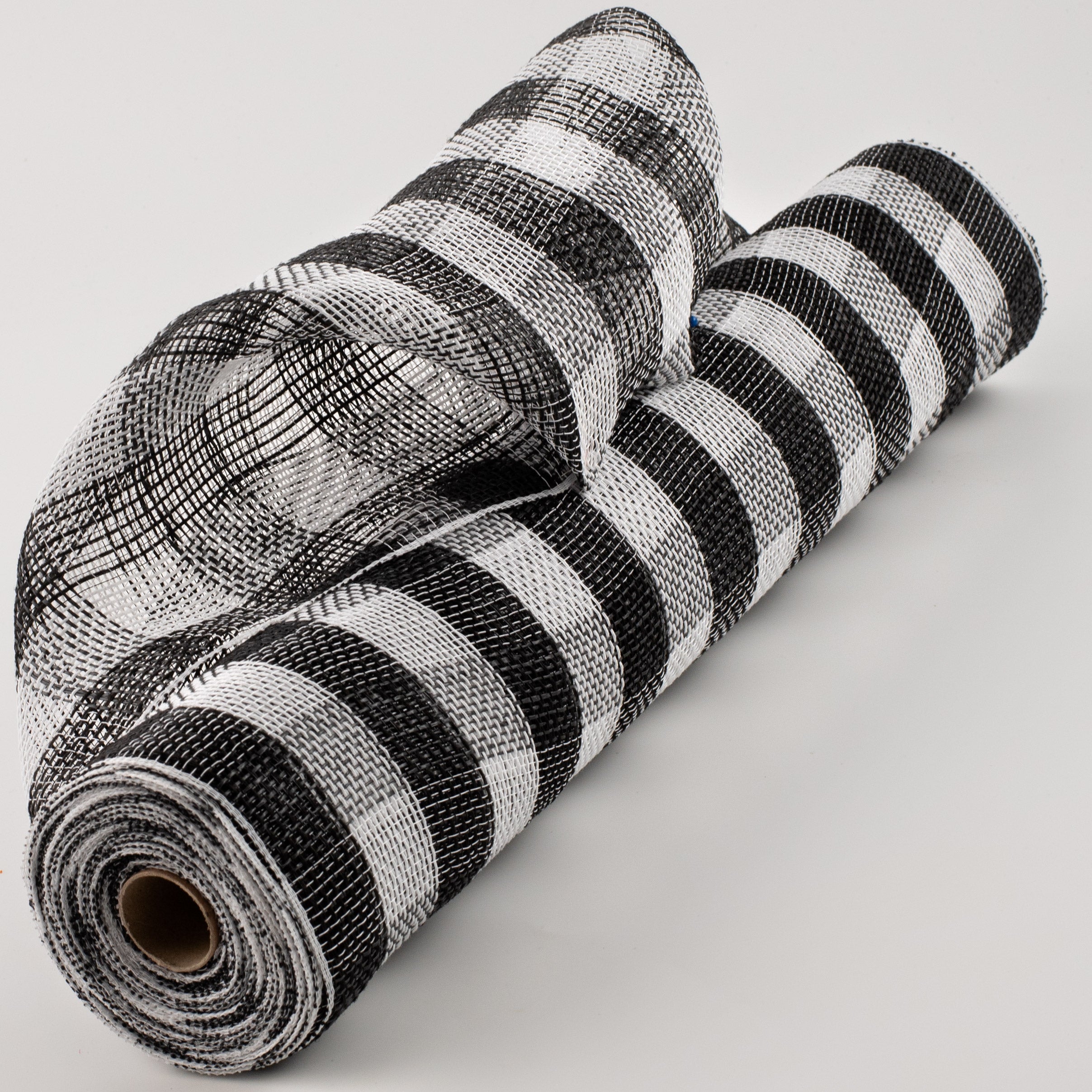 21" Cotton Check Deco Mesh: Black & White Item Number: RY930762