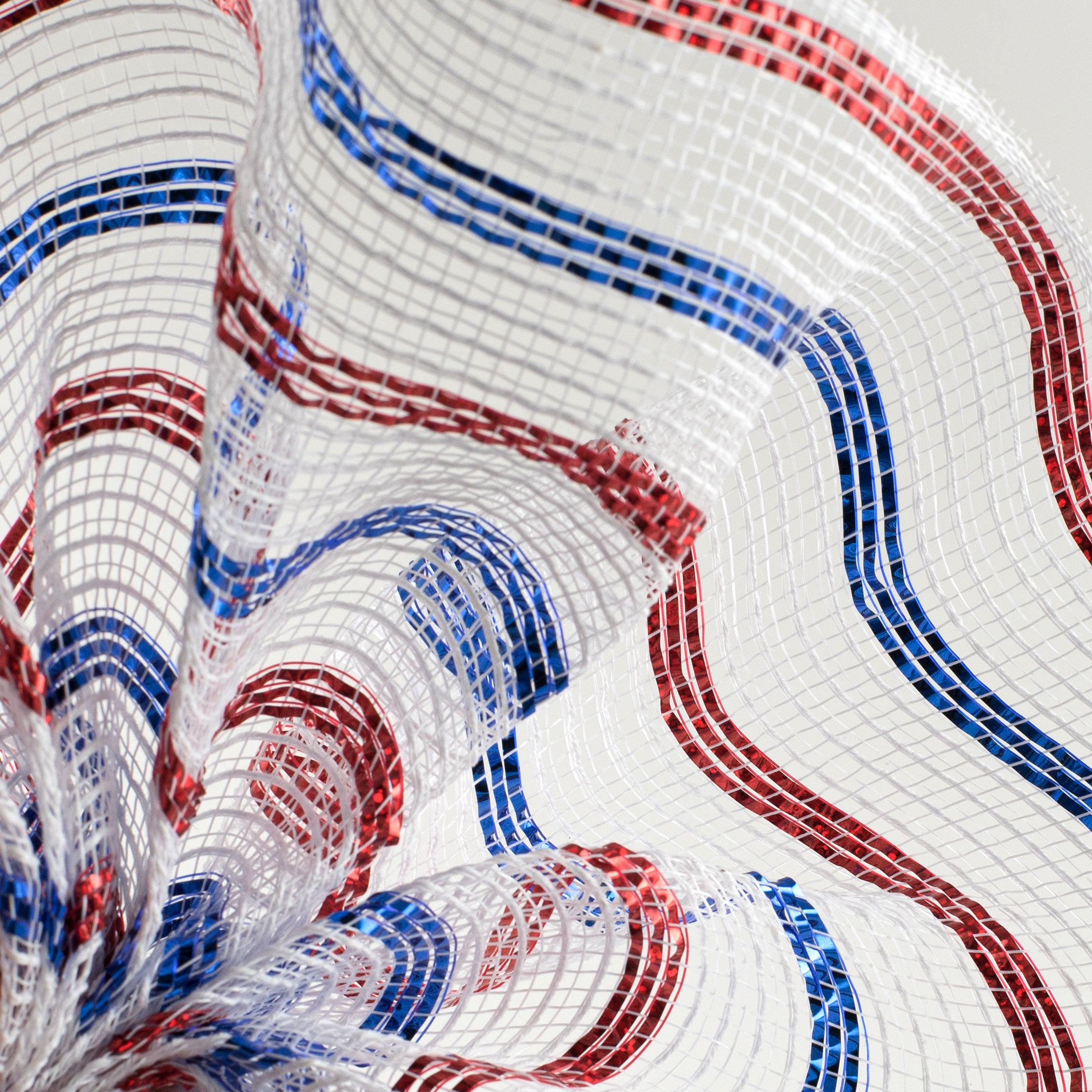 10" Cotton Poly Deco Mesh: Red/White/Blue (10 Yards) Lifestyle Photo
