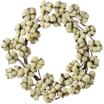 22" Cotton Wreath: Tea Stain Item Number: ISB69590