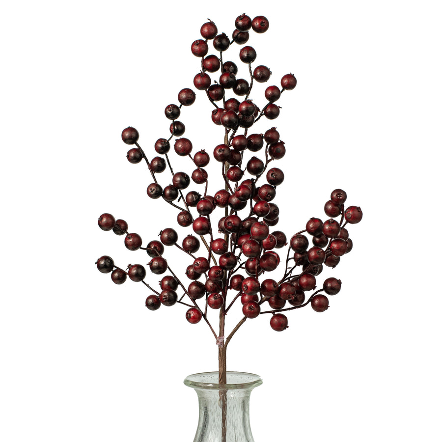 29" Crabapple Berry Spray: Matte Cranberry Item Number: 225262