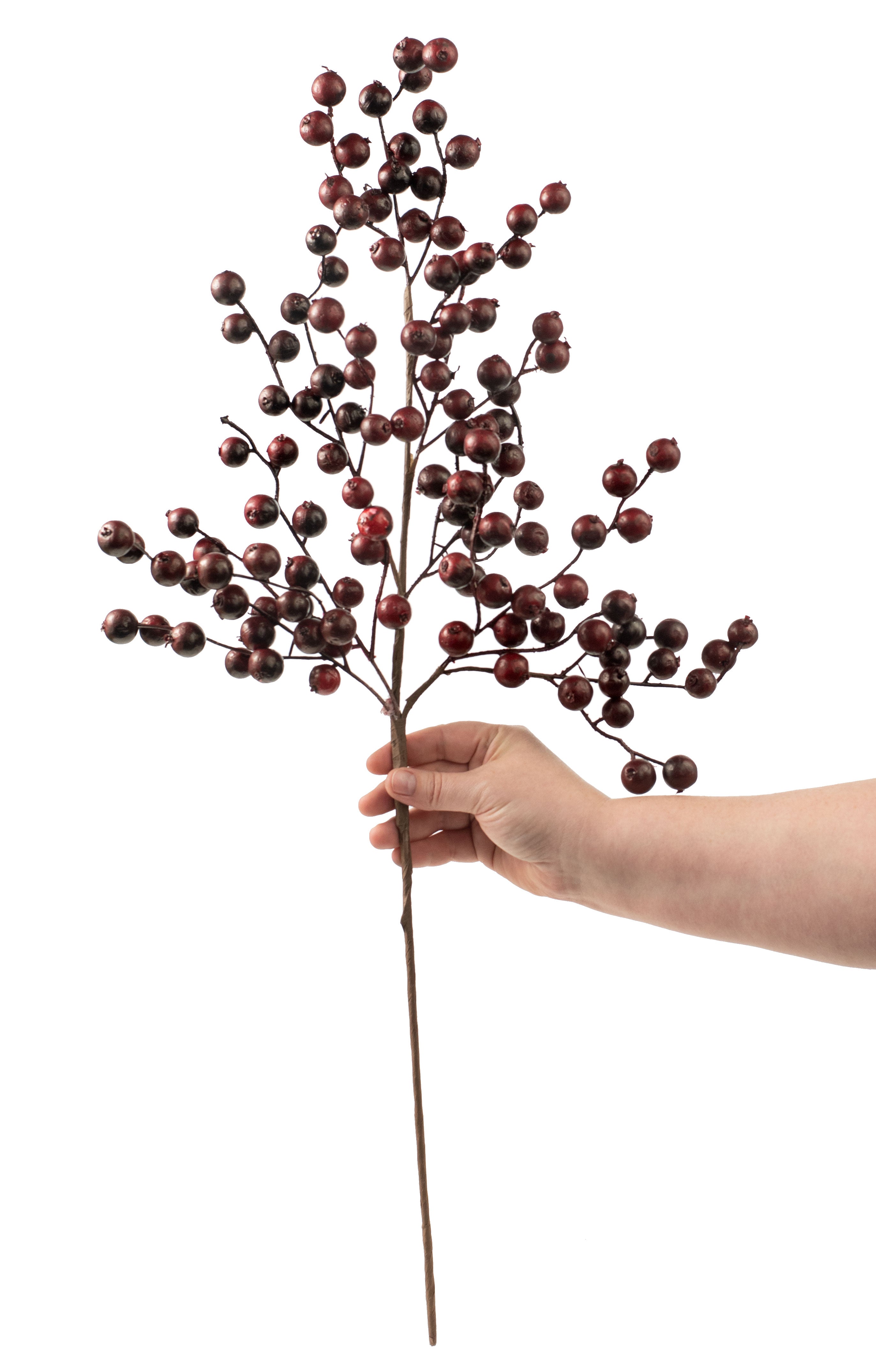 29" Crabapple Berry Spray: Matte Cranberry detail photo 3