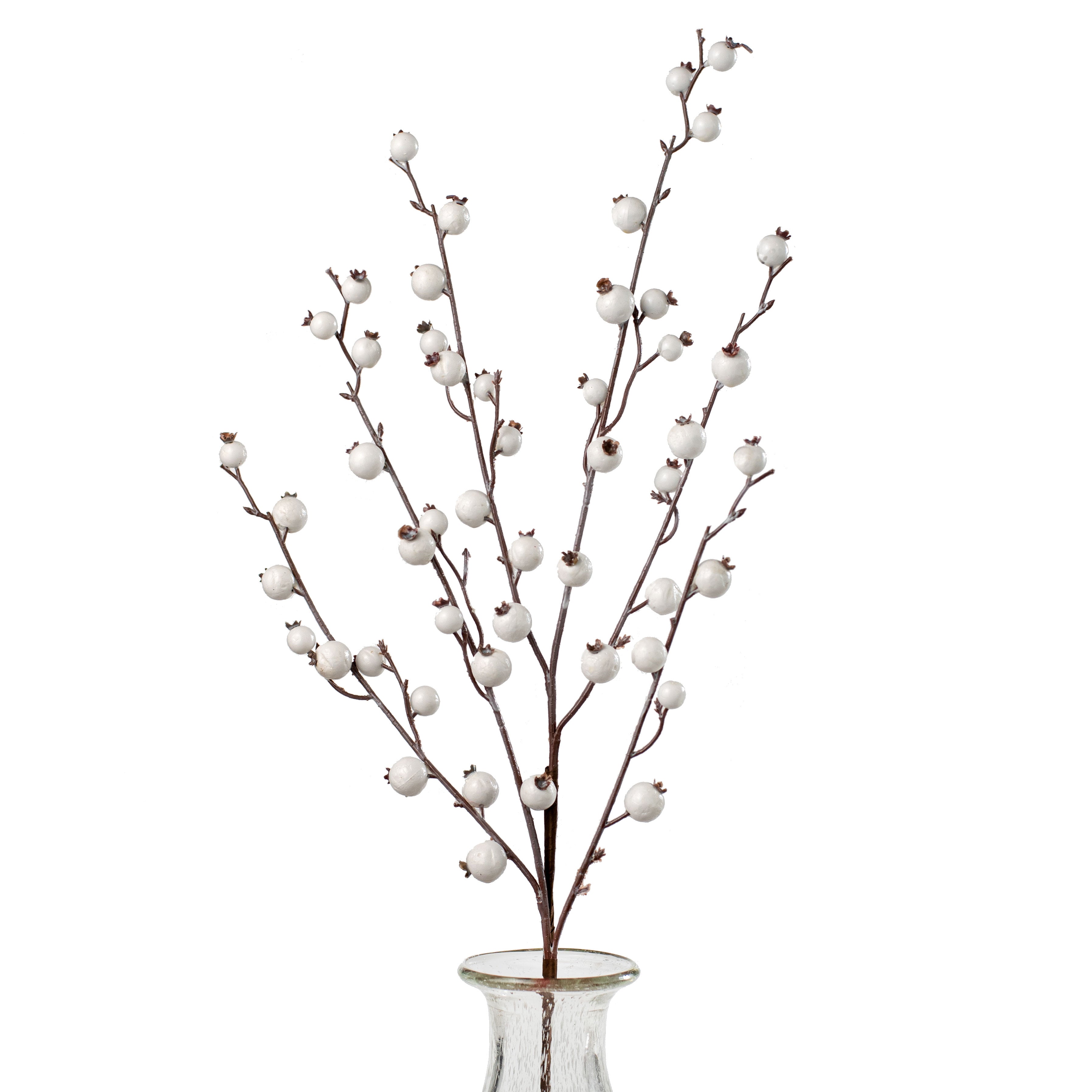 30" Crabapple Spray: Shiny White Item Number: 285126