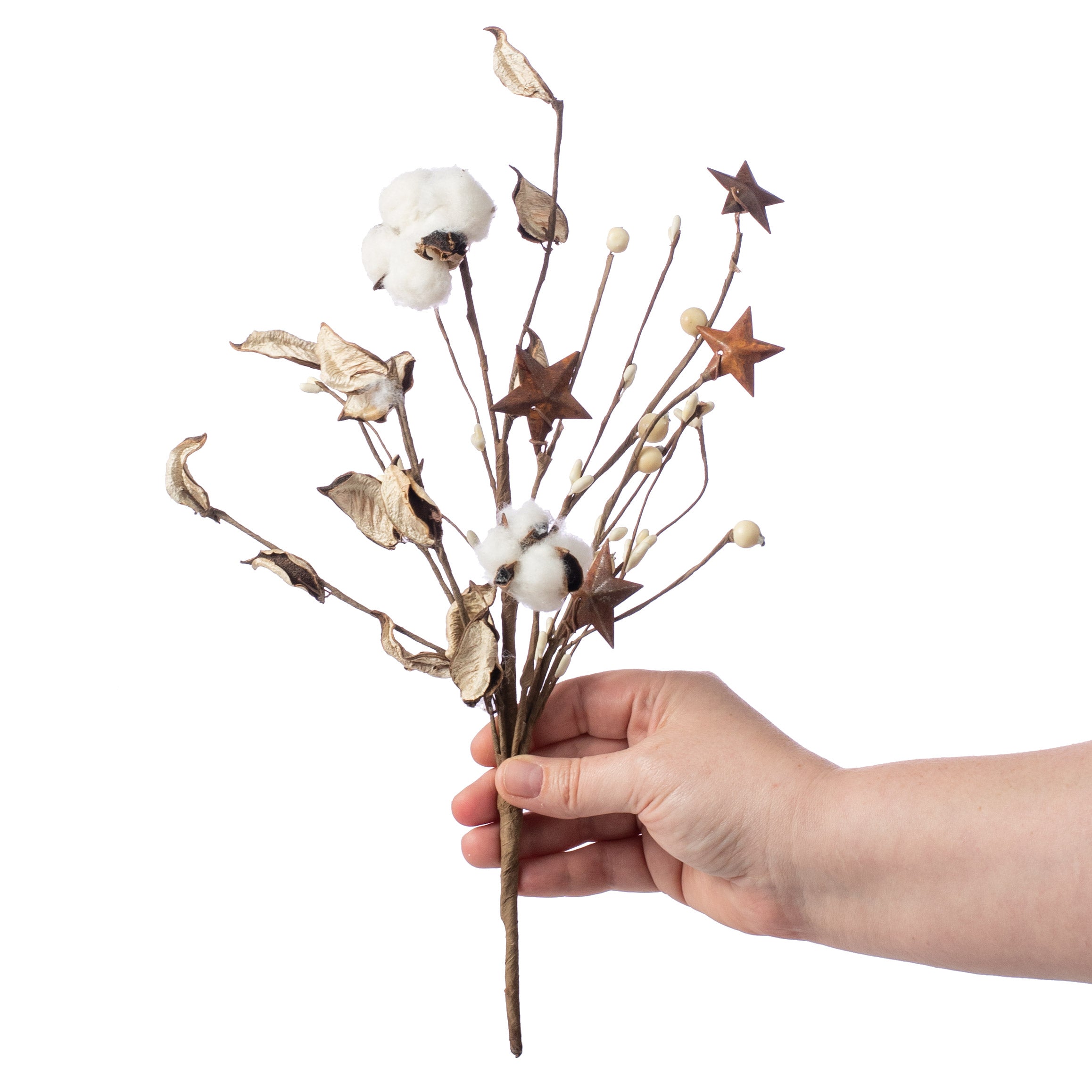 14" Cream Berry Pip & Country Cotton Pick Lifestyle Photo
