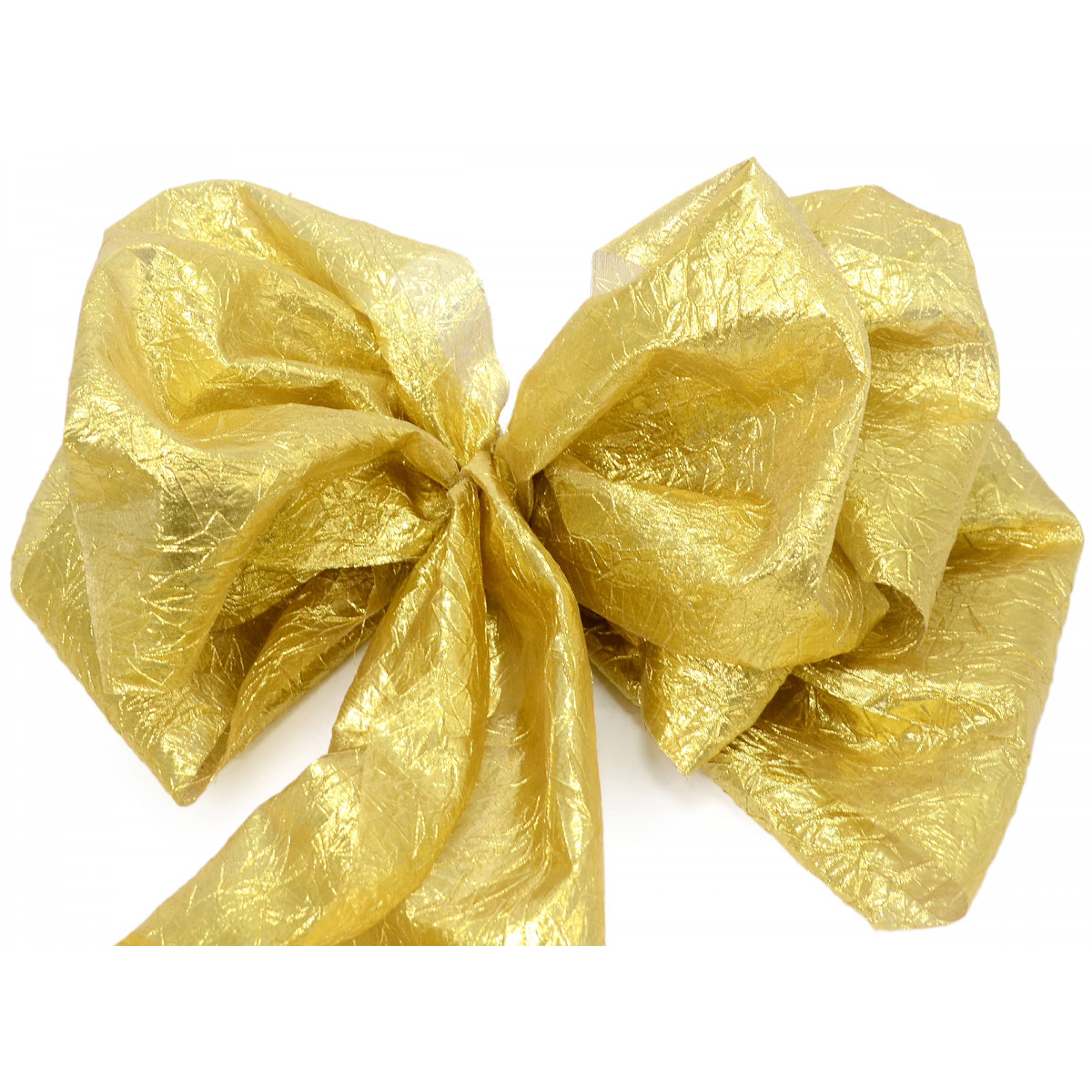 Crushed Metallic Lamé Fabric Roll: Gold Lifestyle Photo