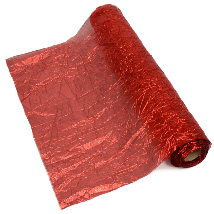 Crushed Metallic Lamé Fabric Roll: Red Item Number: RF106124