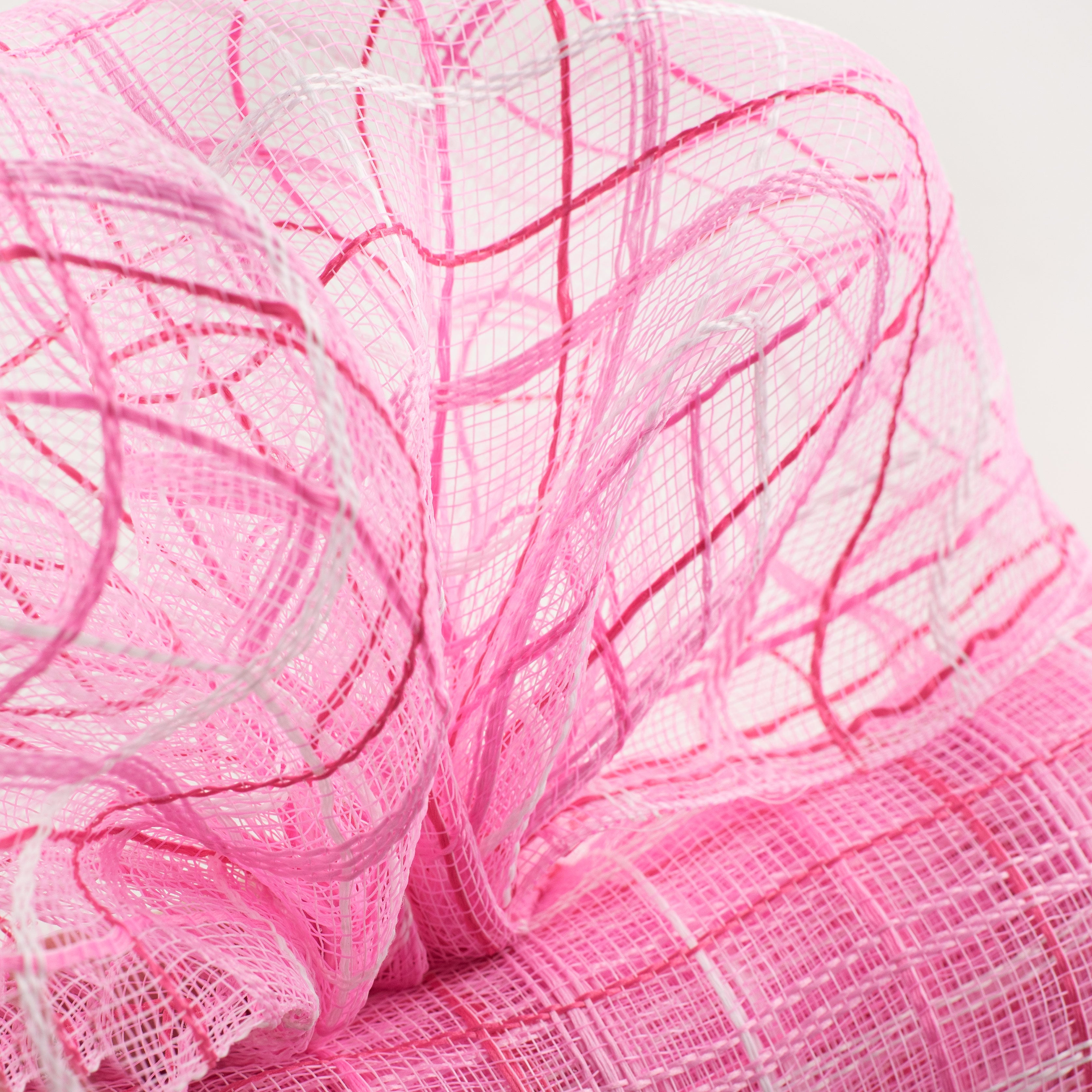 21" Crystal Plaid Mesh: Pink, Fuchsia, White Lifestyle Photo