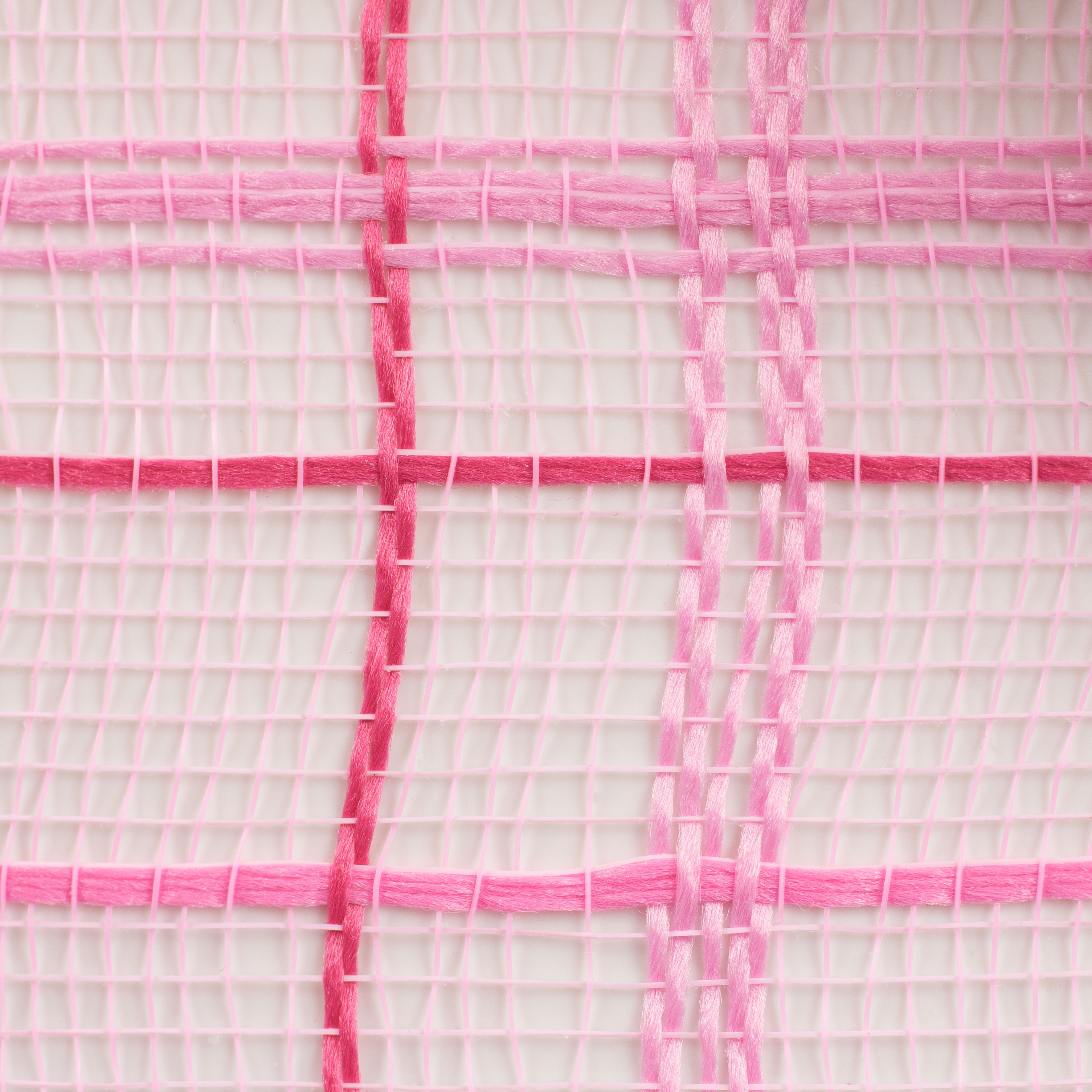 10" Crystal Plaid Mesh: Pink, Fuchsia, White detail photo 3