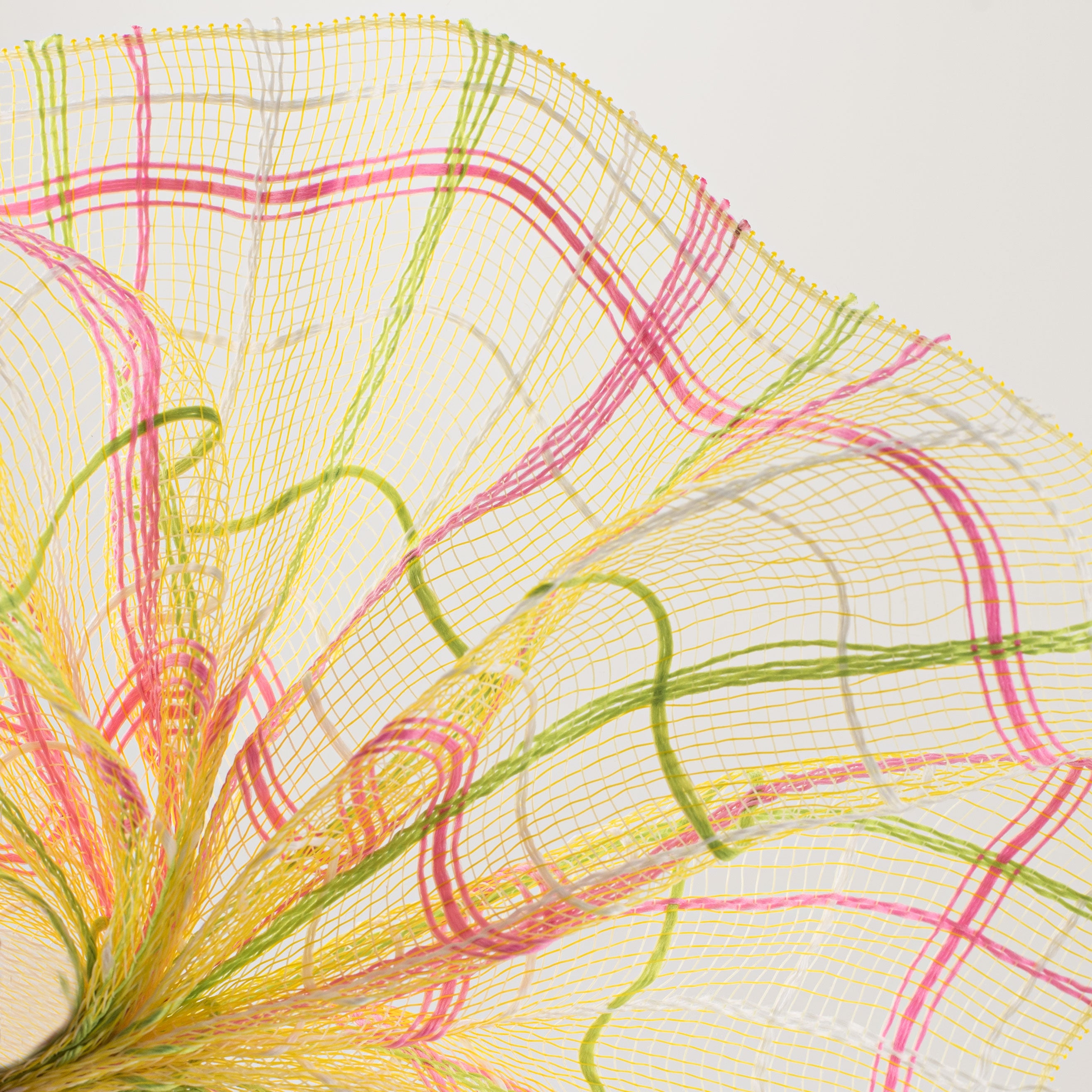 10" Crystal Plaid Mesh: Yellow, Pink, Lime, White Lifestyle Photo