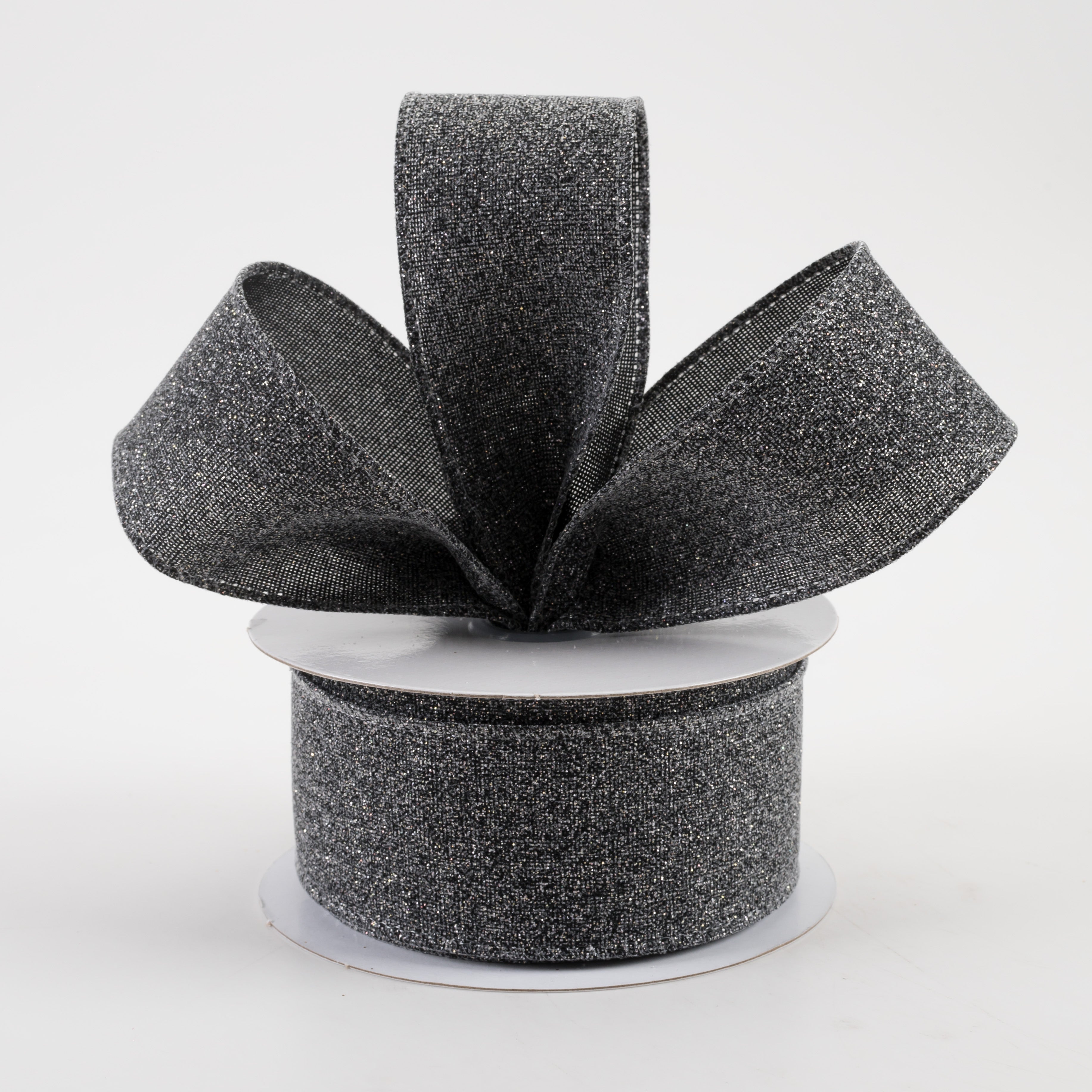 1.5" Crystal Shine Ribbon: Black (10 Yards) Lifestyle Photo