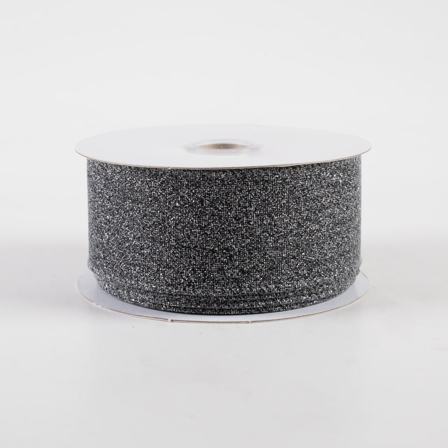 1.5" Crystal Shine Ribbon: Black (10 Yards)