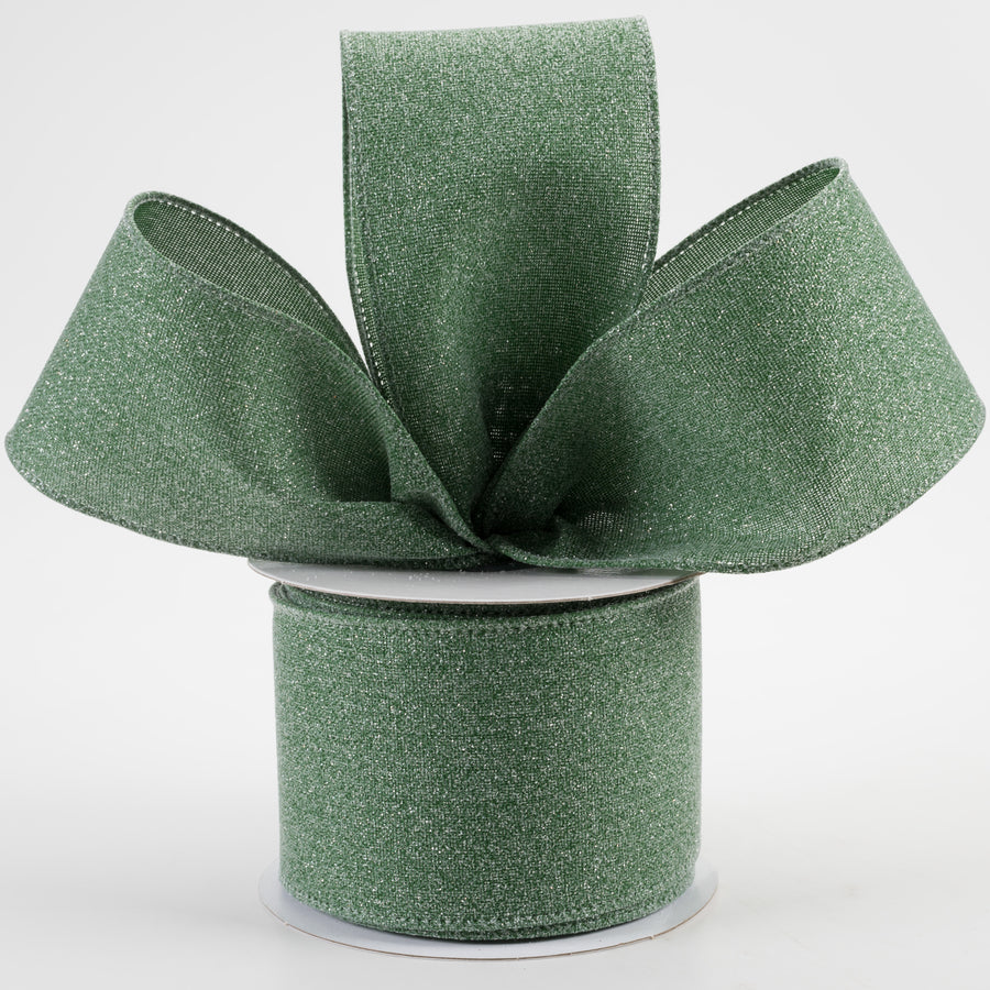 2.5" Crystal Shine Ribbon: Emerald Green (10 Yards) Lifestyle Photo