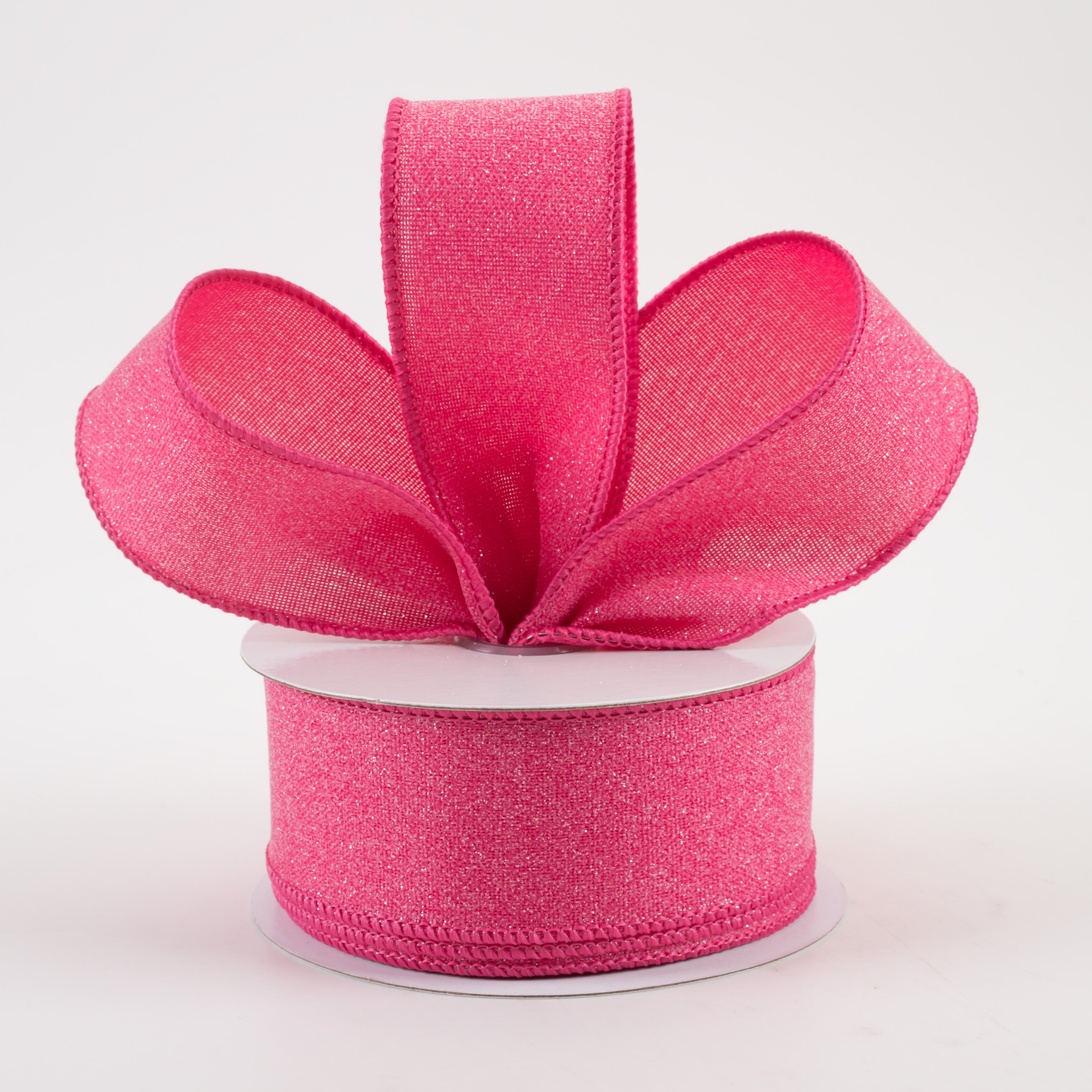 1.5" Crystal Shine Ribbon: Fuchsia (10 Yards) Lifestyle Photo