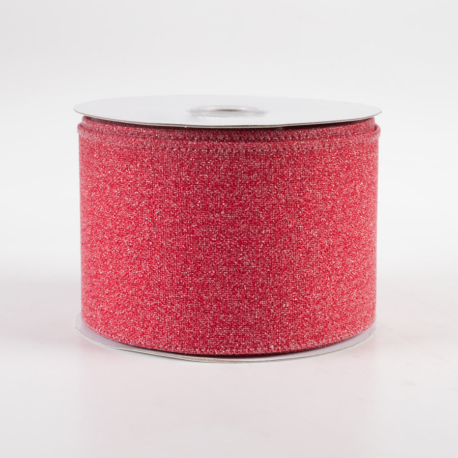 2.5" Crystal Shine Ribbon: Red (10 Yards)