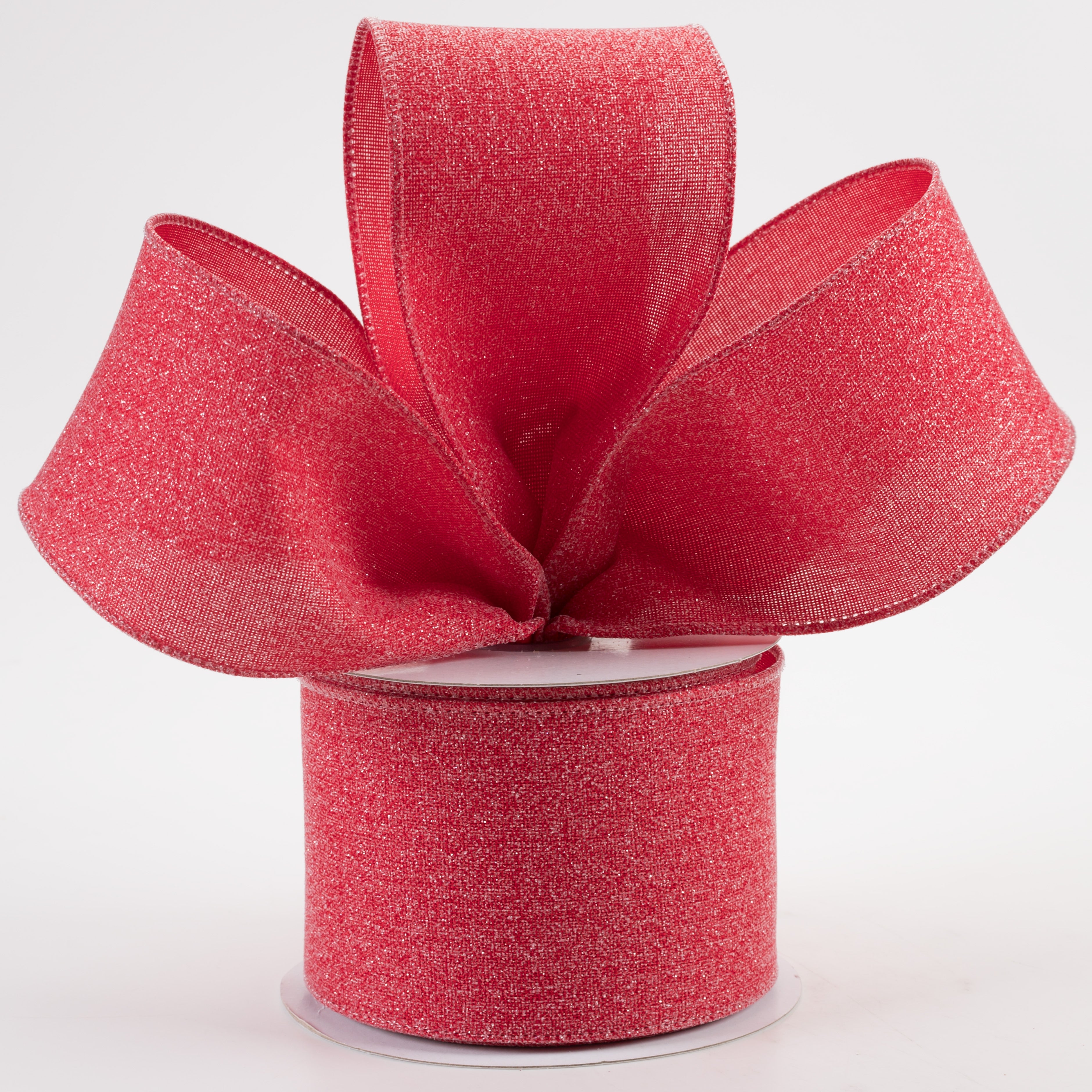 2.5" Crystal Shine Ribbon: Red (10 Yards) Lifestyle Photo