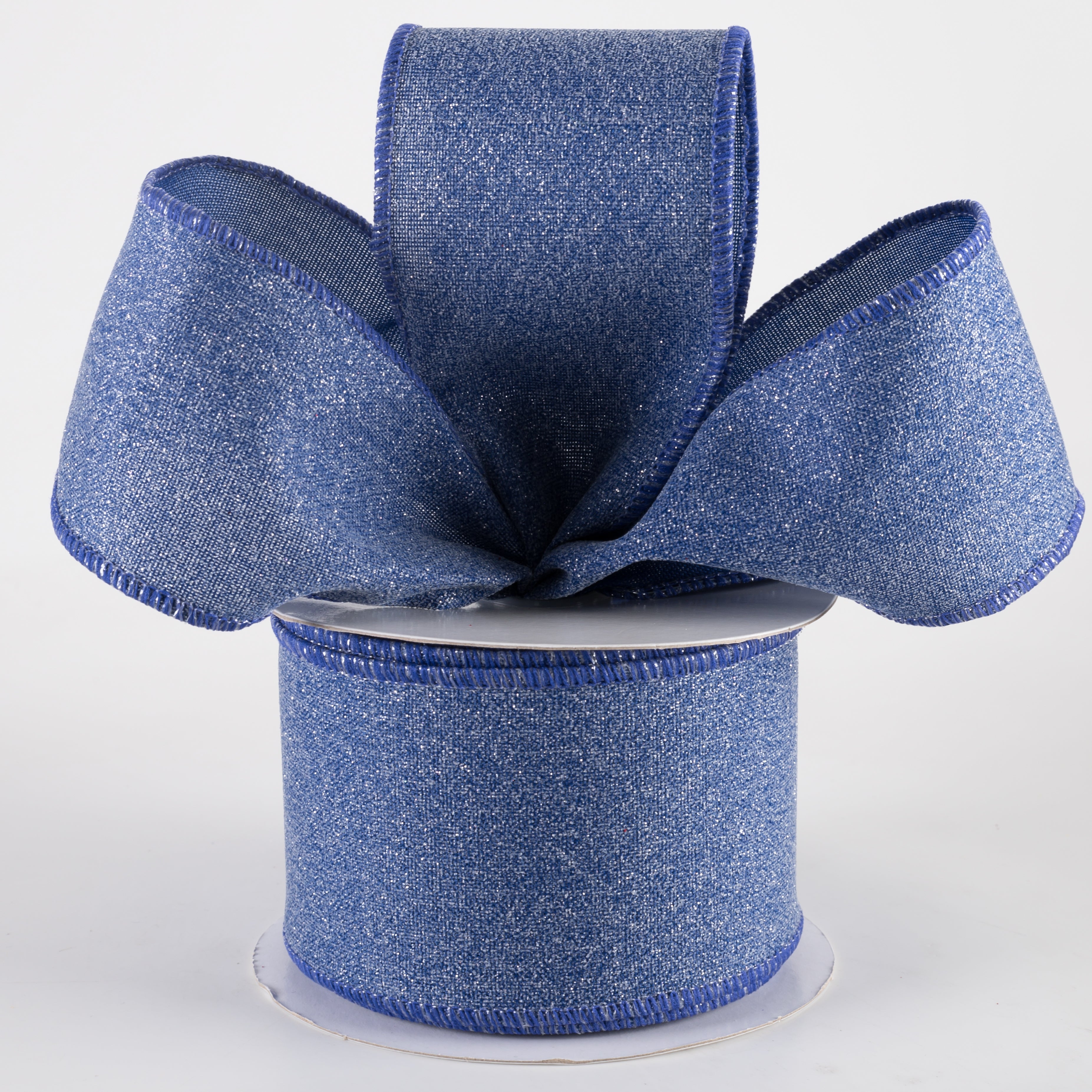 2.5" Crystal Shine Ribbon: Royal Blue (10 Yards) Lifestyle Photo