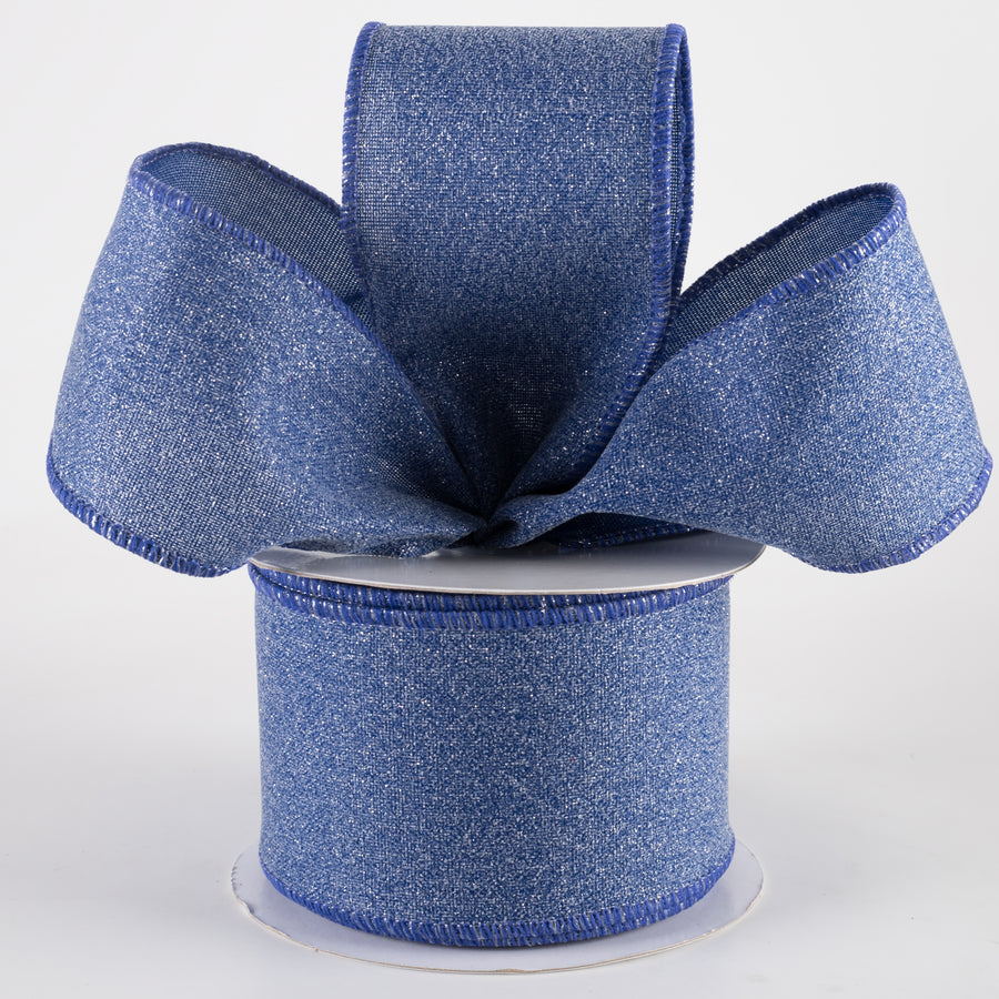 2.5" Crystal Shine Ribbon: Royal Blue (10 Yards) Lifestyle Photo
