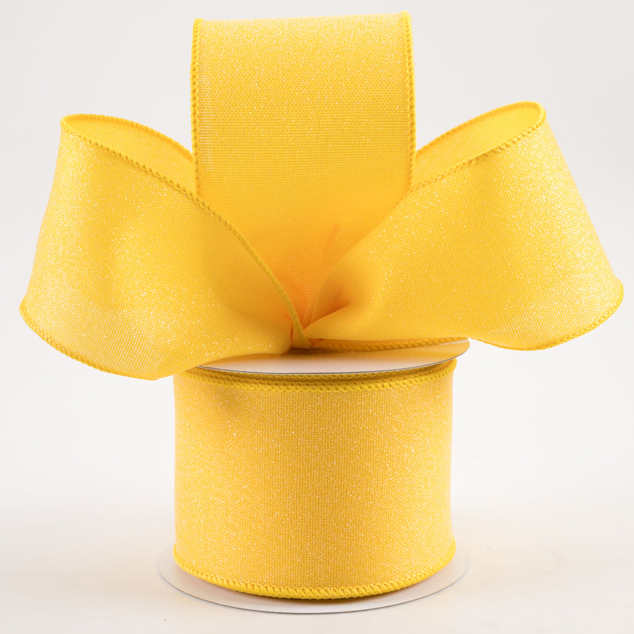 2.5" Crystal Shine Ribbon: Yellow (10 Yards) Lifestyle Photo