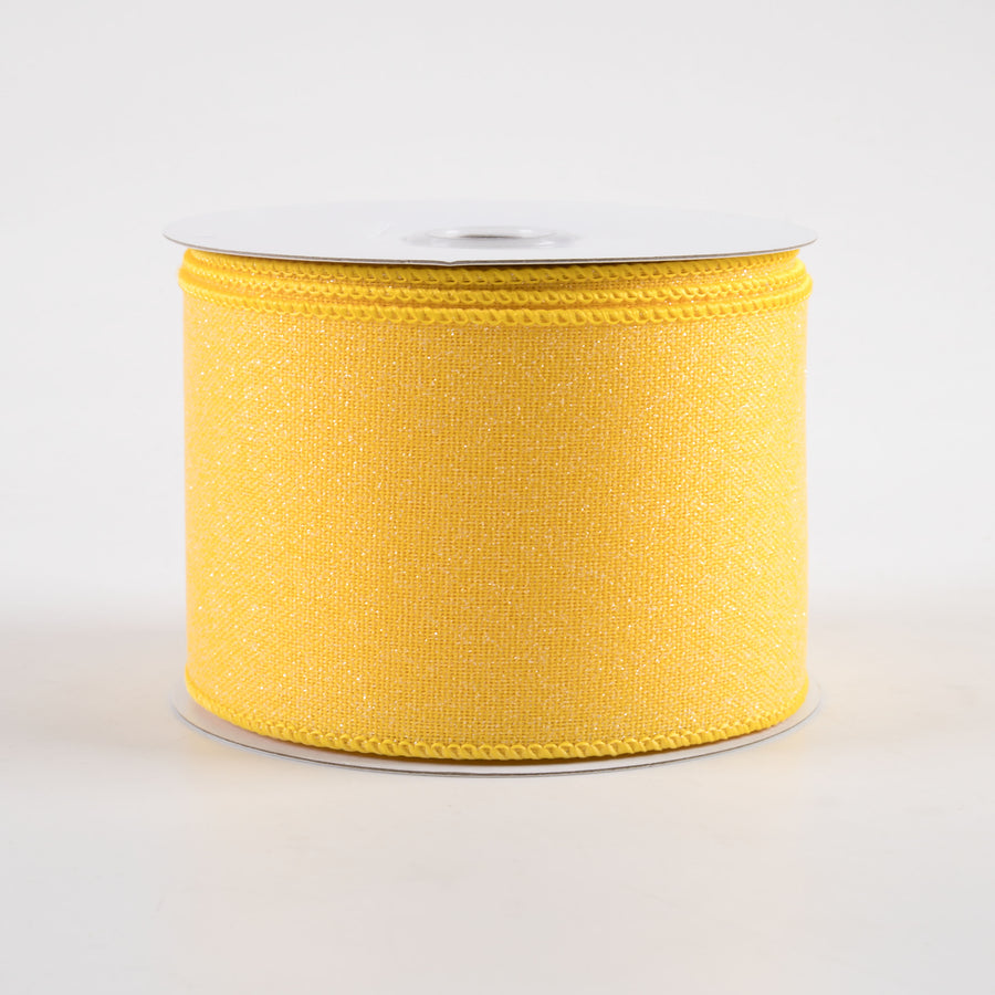 2.5" Crystal Shine Ribbon: Yellow (10 Yards)
