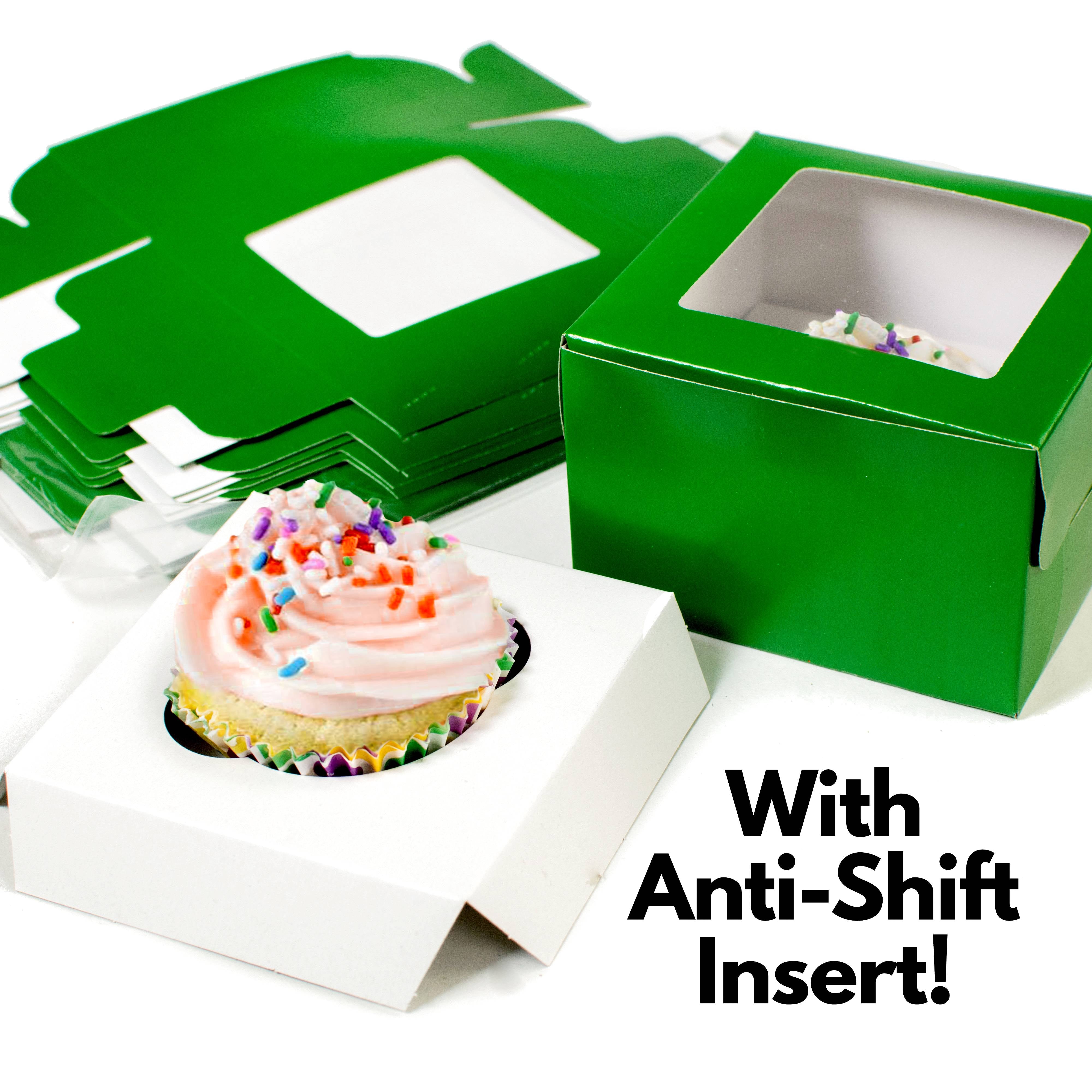 4.5" Cupcake Boxes: Green (12) Item Number: OTC3-3577