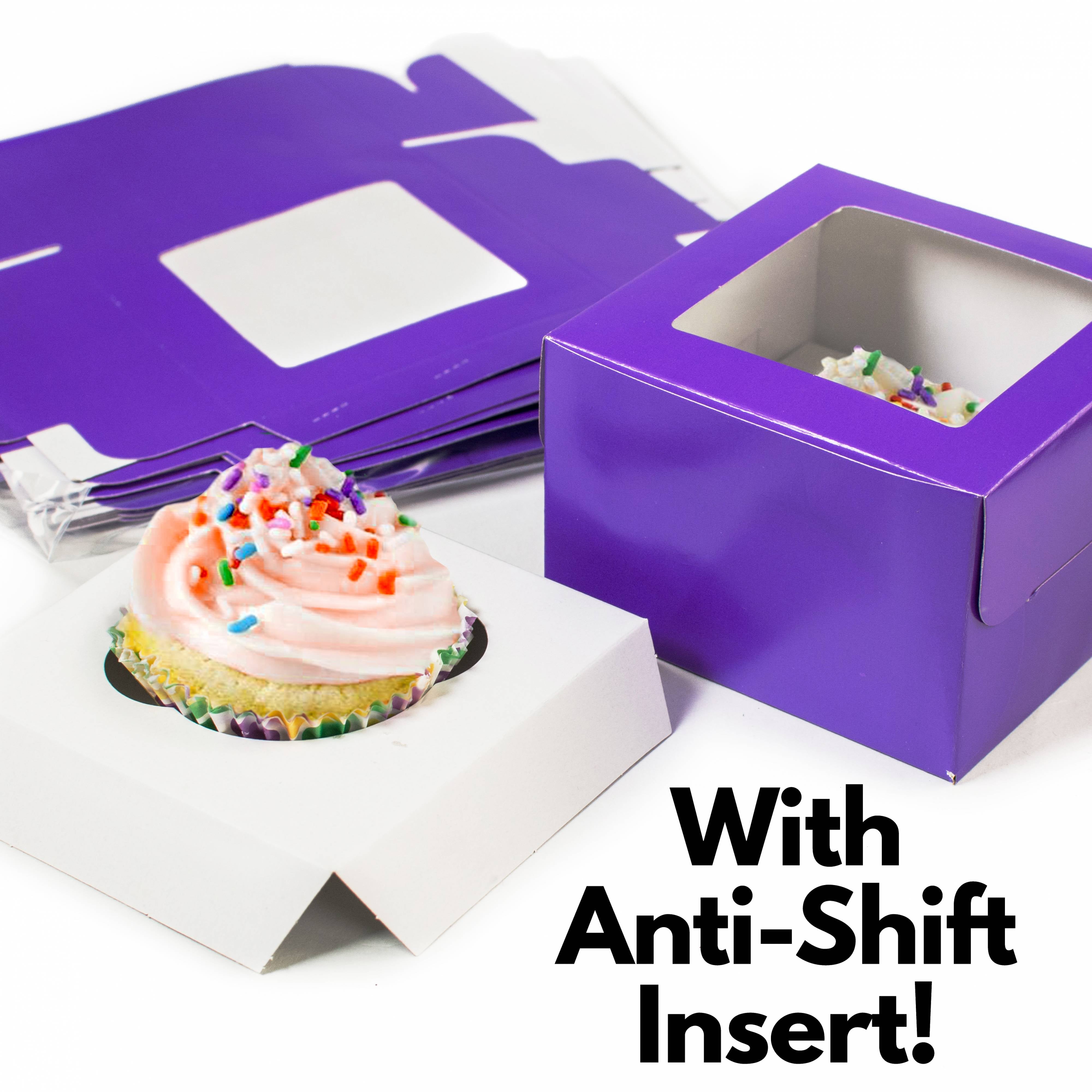 4.5" Cupcake Boxes: Purple (12) Item Number: OTC3-3579