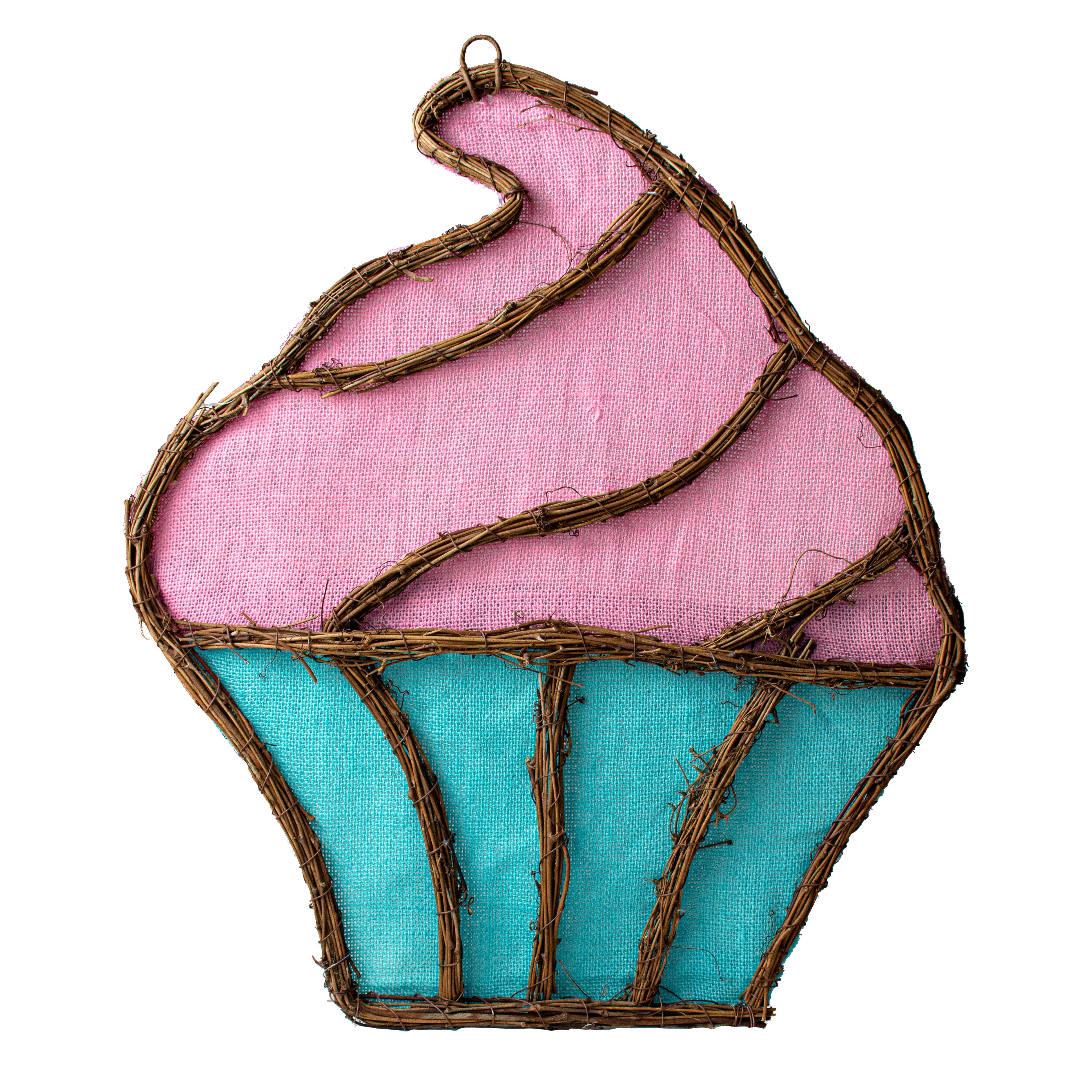 21" Cupcake Grapevine Hanger Item Number: 62964PKBL