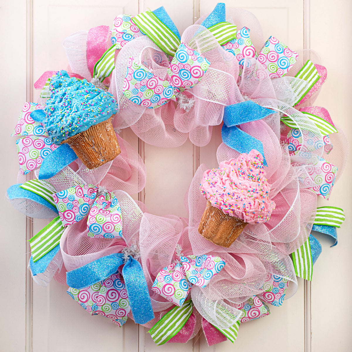 7" Cupcake Ornament: Blue Lifestyle Photo