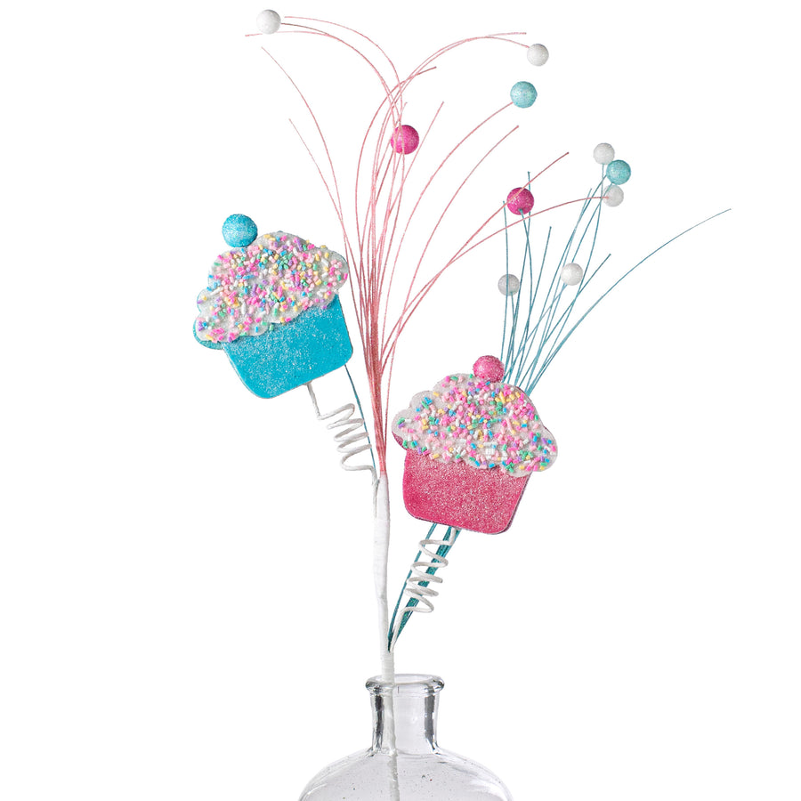 29" Cupcake Spray: Pink & Blue Item Number: 85800PKBL