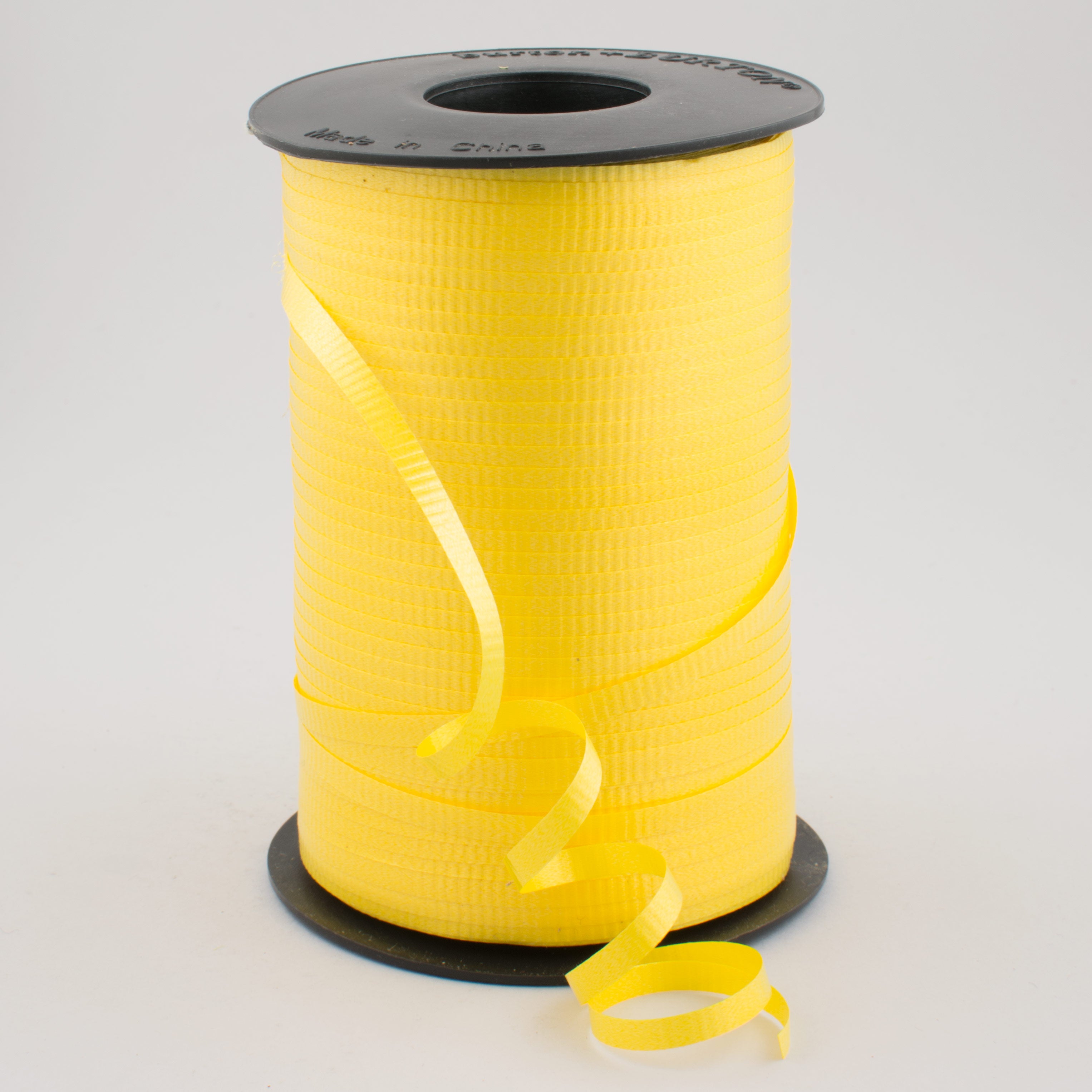 Yellow Curly Ribbon 3/16