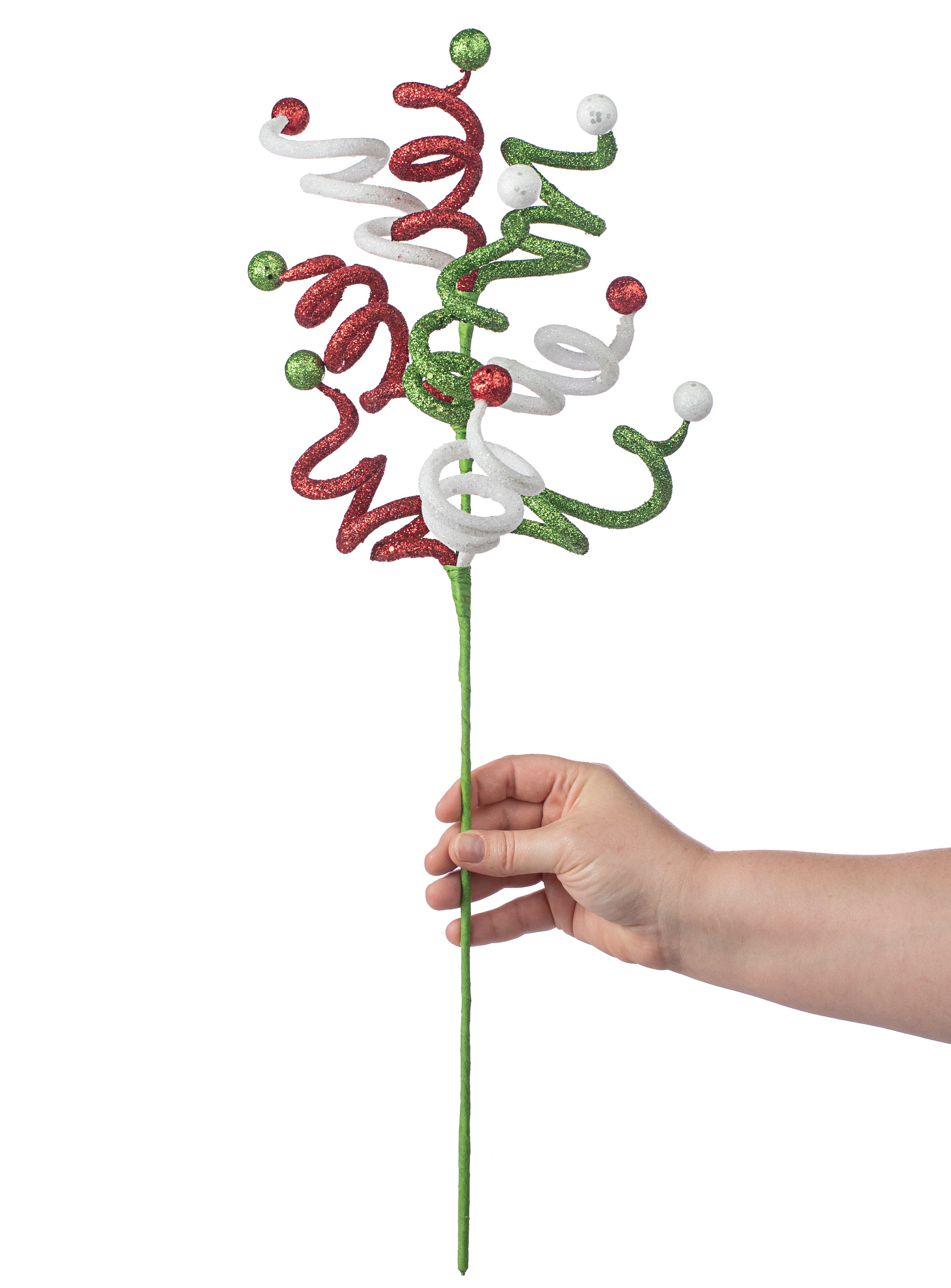 26" Curly Ball Spray: Christmas Lifestyle Photo
