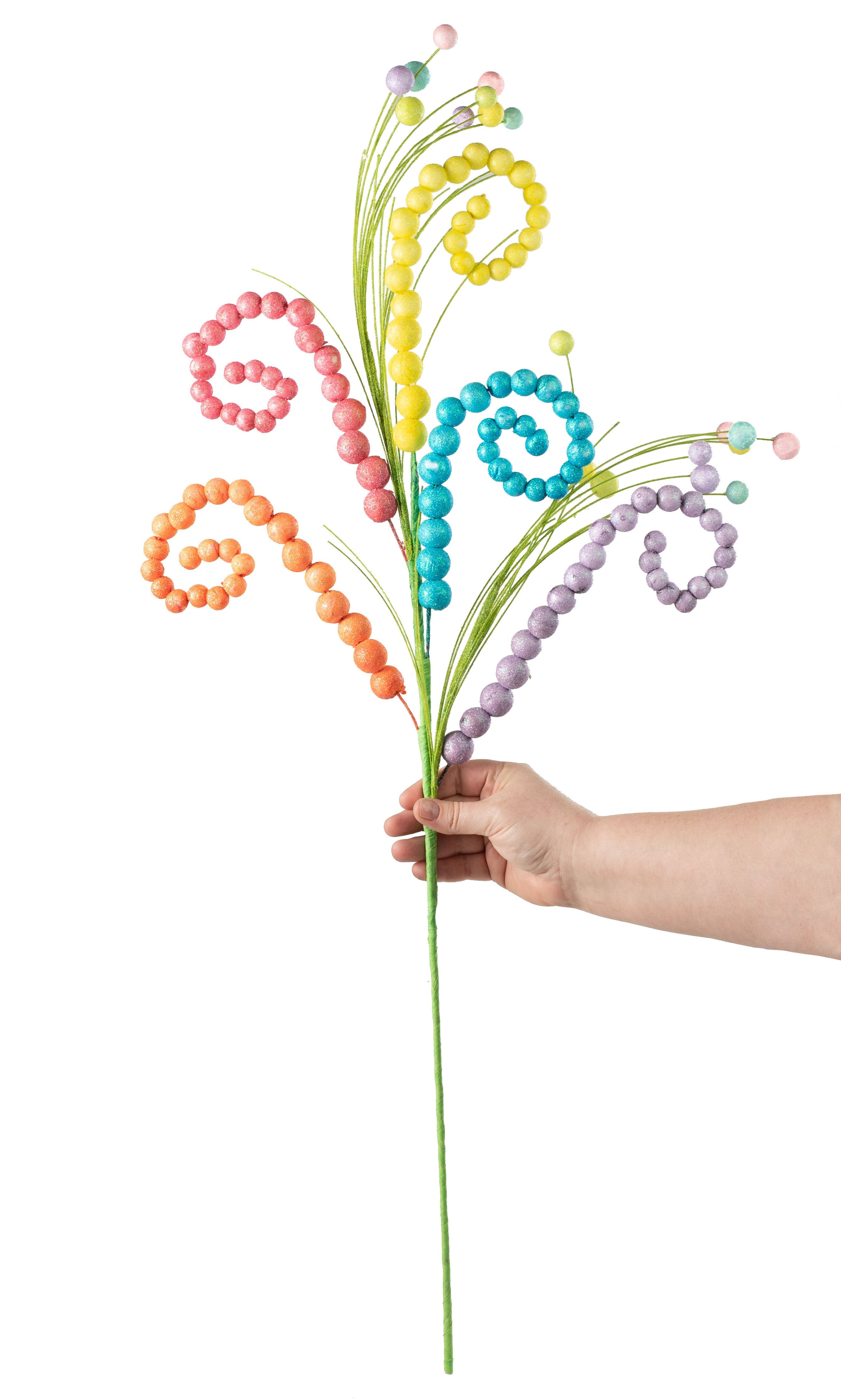 34" Curly Ball Spray: Summer detail photo 3