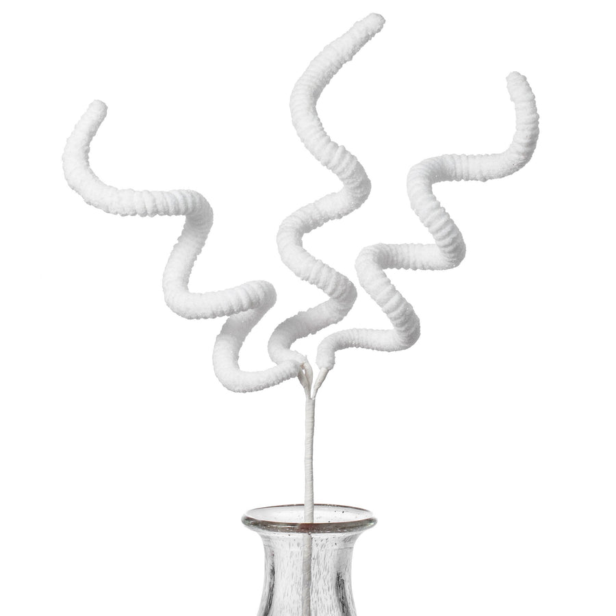 22" Curly Chenille Spray: White Item Number: 82608WT