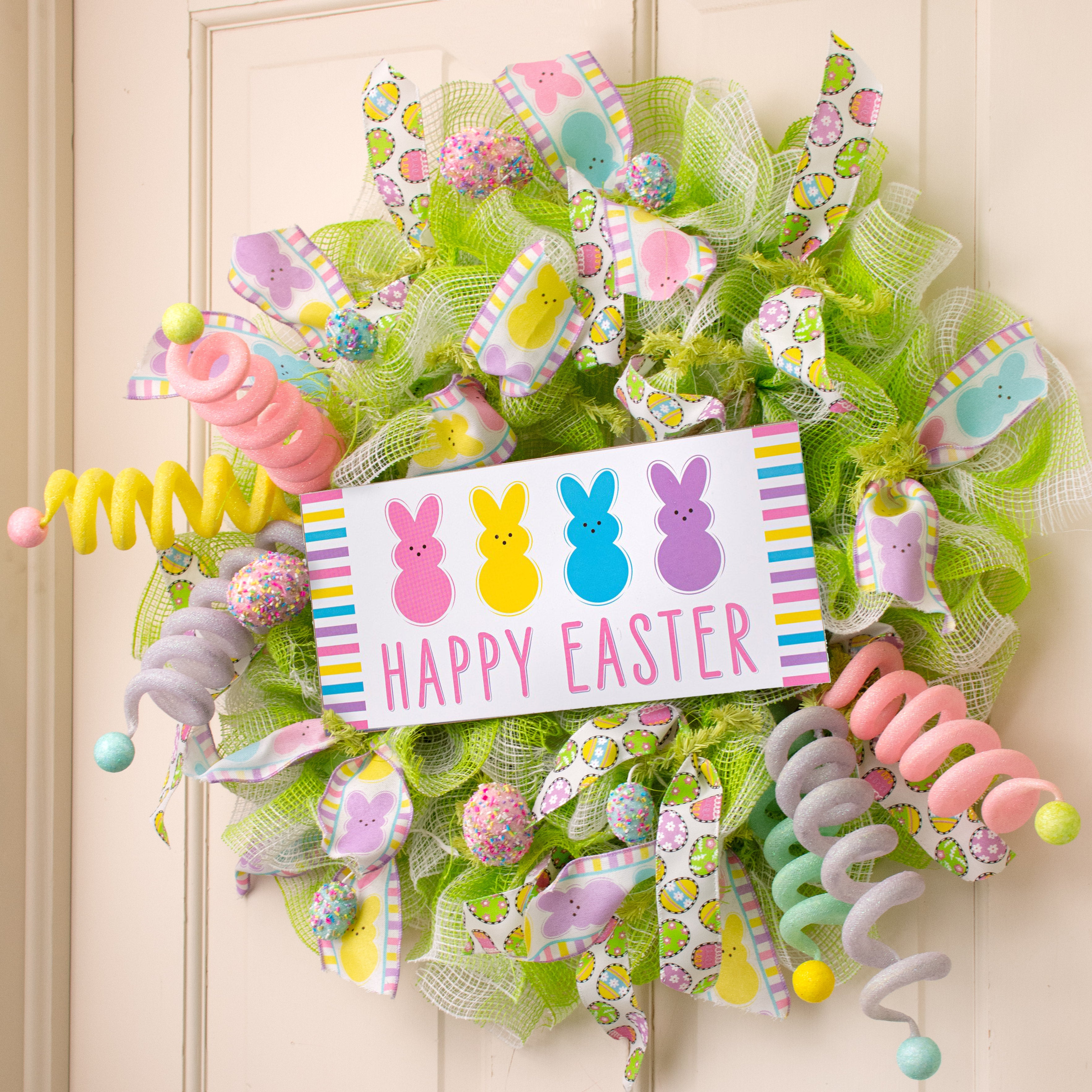 30" Curly Tube & Ball Spray: Pastel Assortment Lifestyle Photo