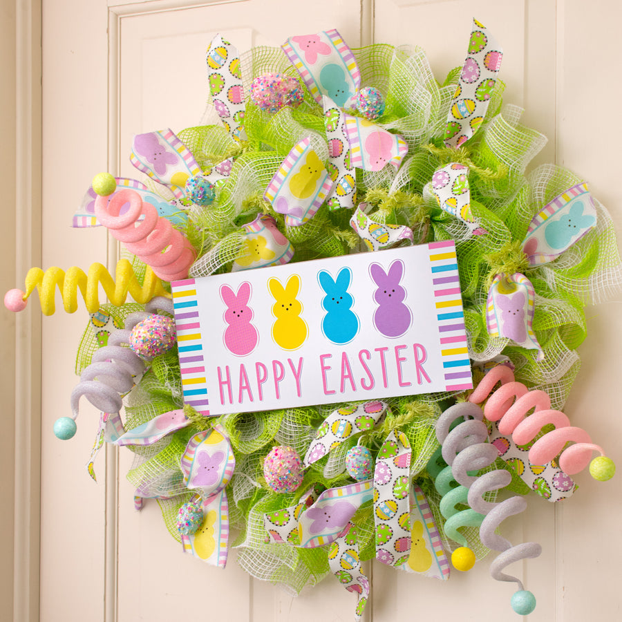 30" Curly Tube & Ball Spray: Pastel Assortment Lifestyle Photo