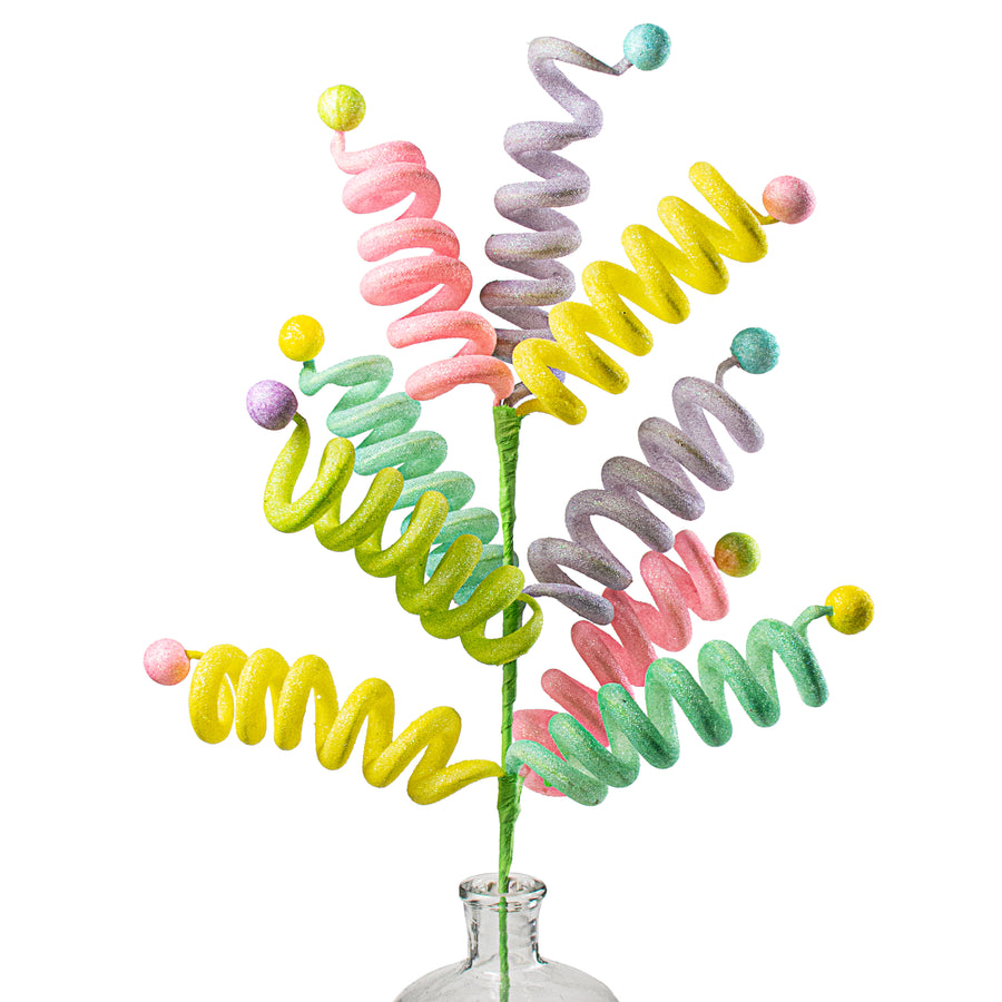 30" Curly Tube & Ball Spray: Pastel Assortment Item Number: 61885EAS