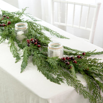 6' Cypress Pine Garland Lifestyle Photo