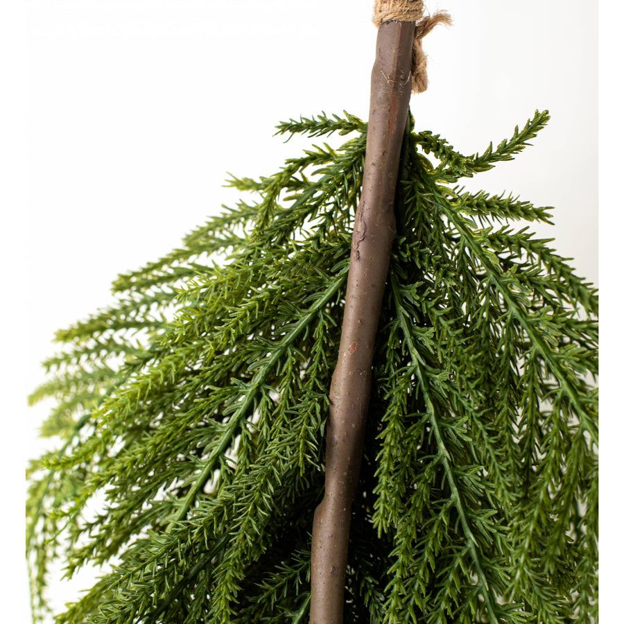 24" Fern Pine Teardrop: Green