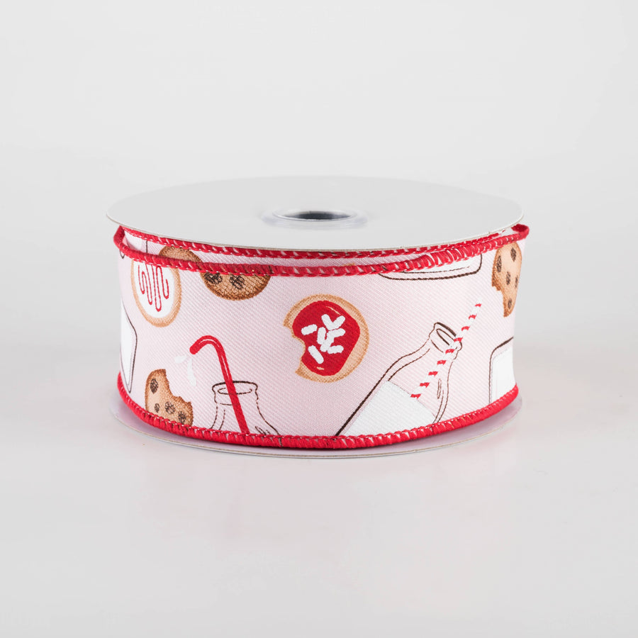 1.5" Milk & Cookies Ribbon: Pale Pink (10 Yards)