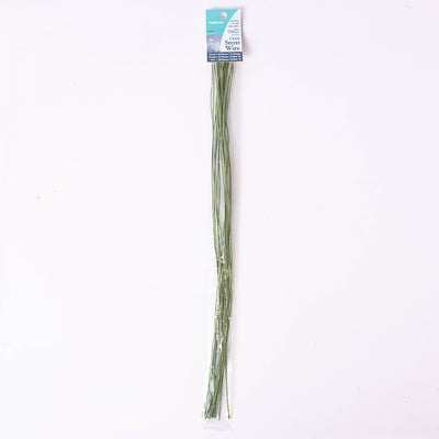 18" Cloth Stem Wire: Green (20 Pcs)