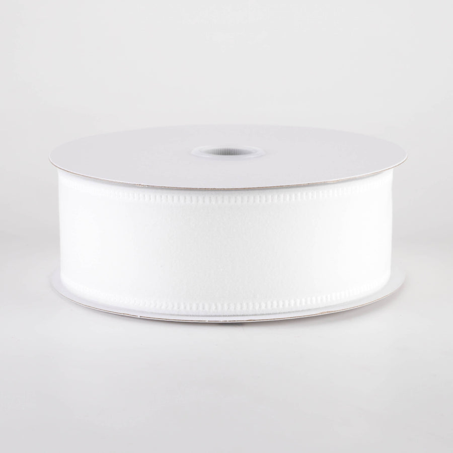 1.5" Value Velvet Ribbon: White (10 Yards)